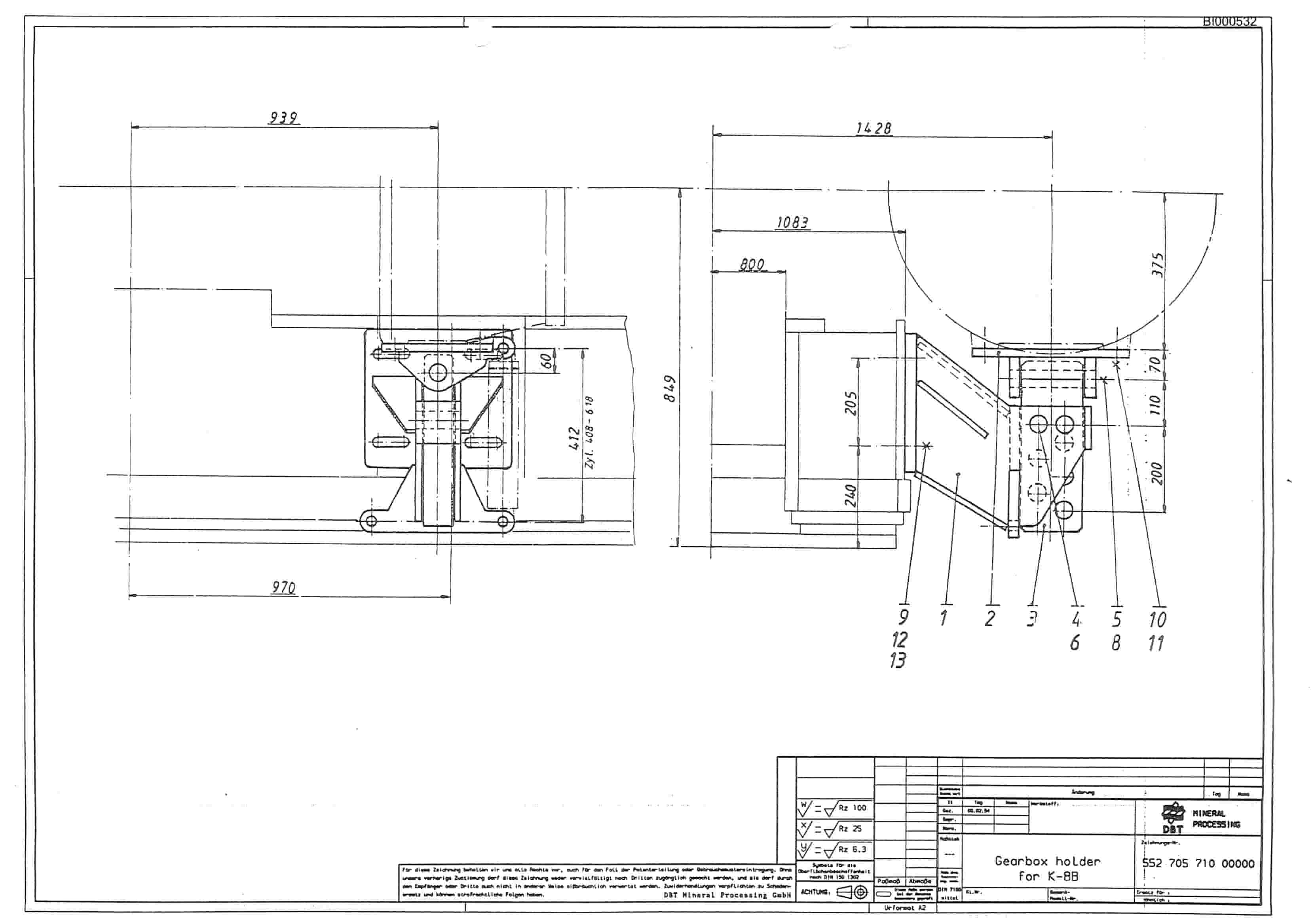Bucyrus Impact Crusher SB 0916 PF5-1532 Parts Catalog BI000532-3