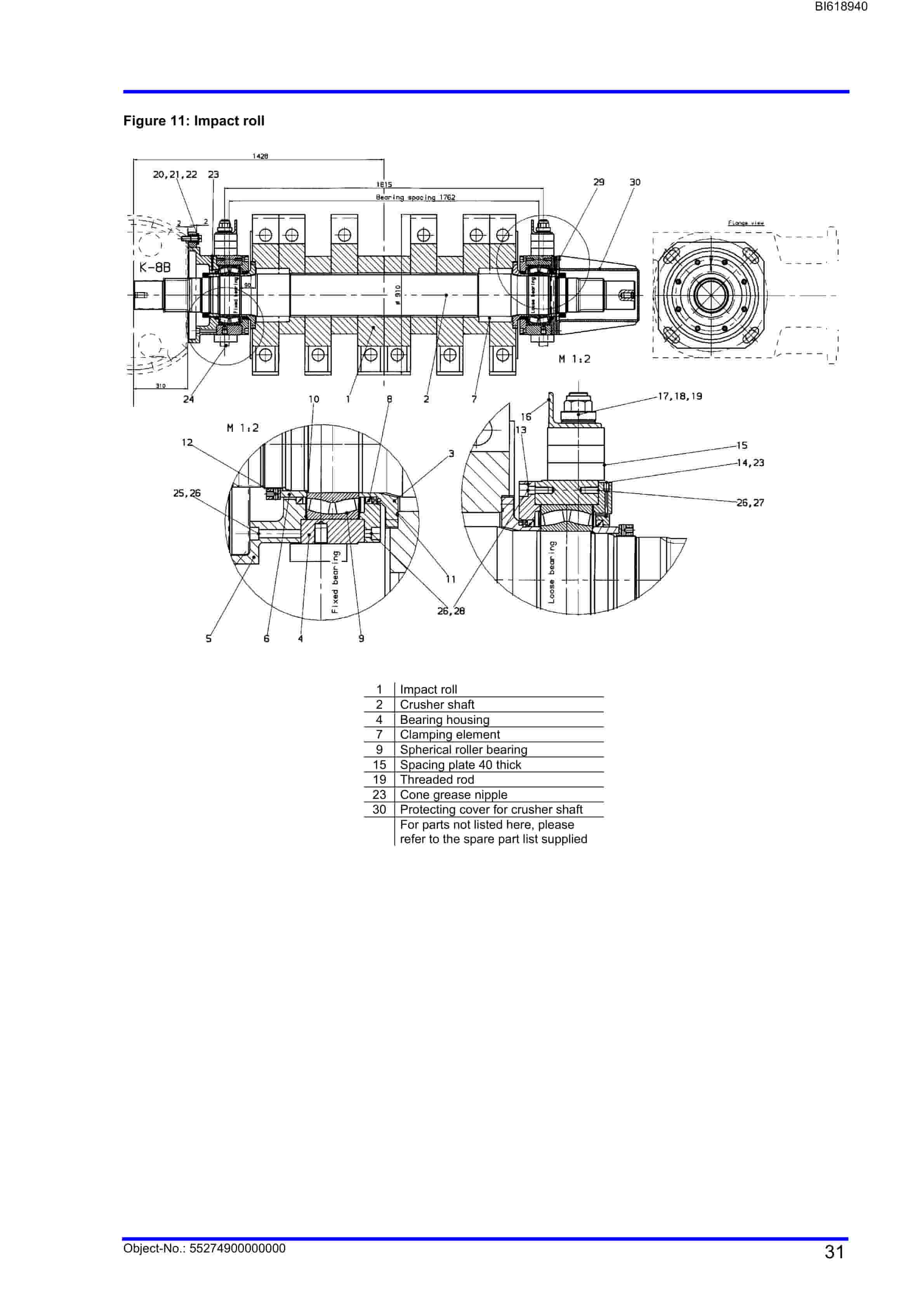 Bucyrus Impact Roll Crusher SB 0916 Technical Manual BI618940-3