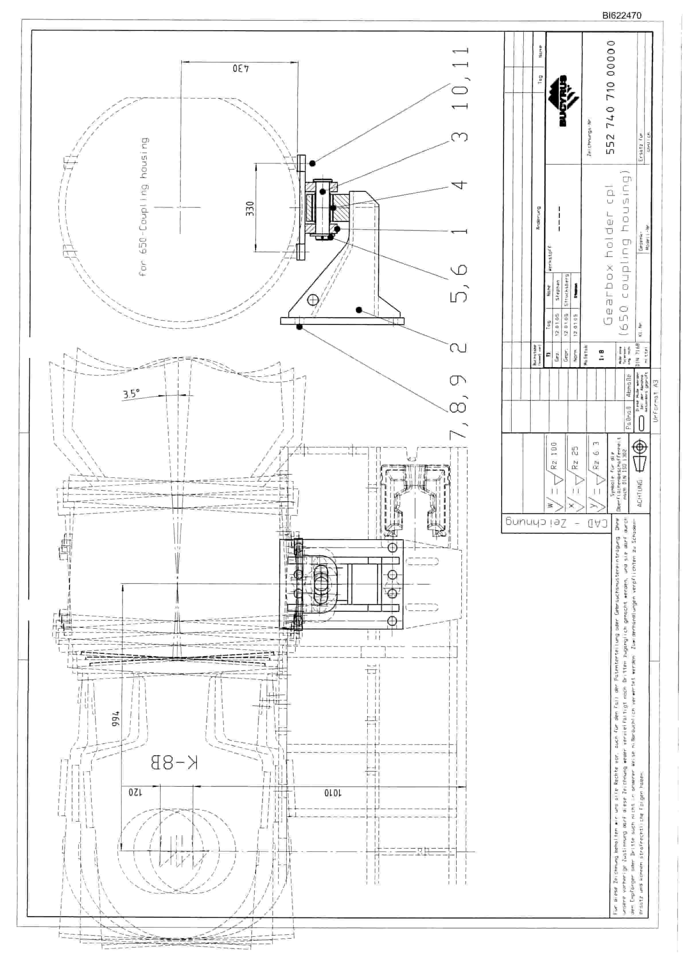 Bucyrus Impact Roll Crusher SK 1118 Spare Parts List BI622470-3