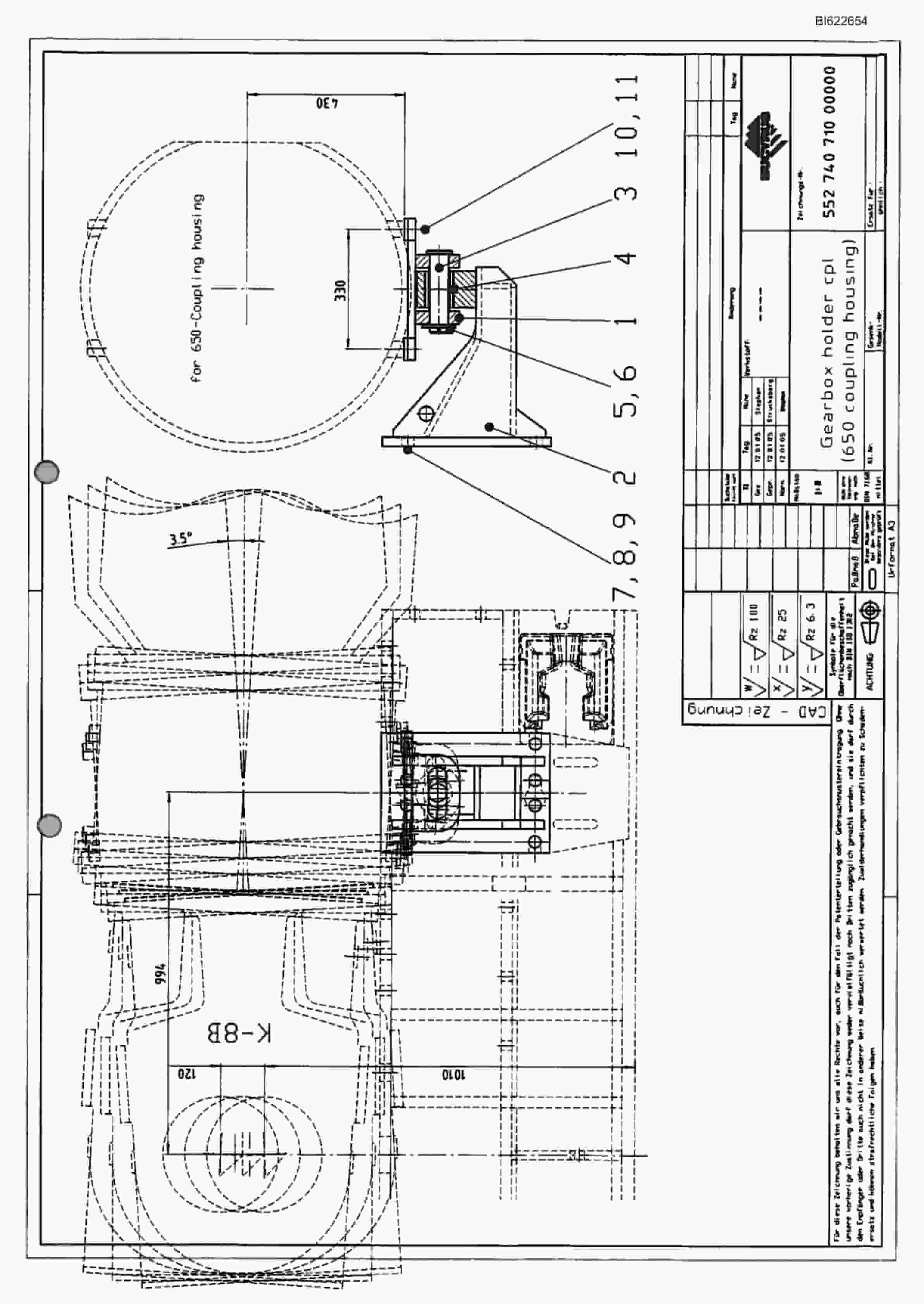 Bucyrus Impact Roll Crusher SK 1118 Spare Parts List BI622654-3