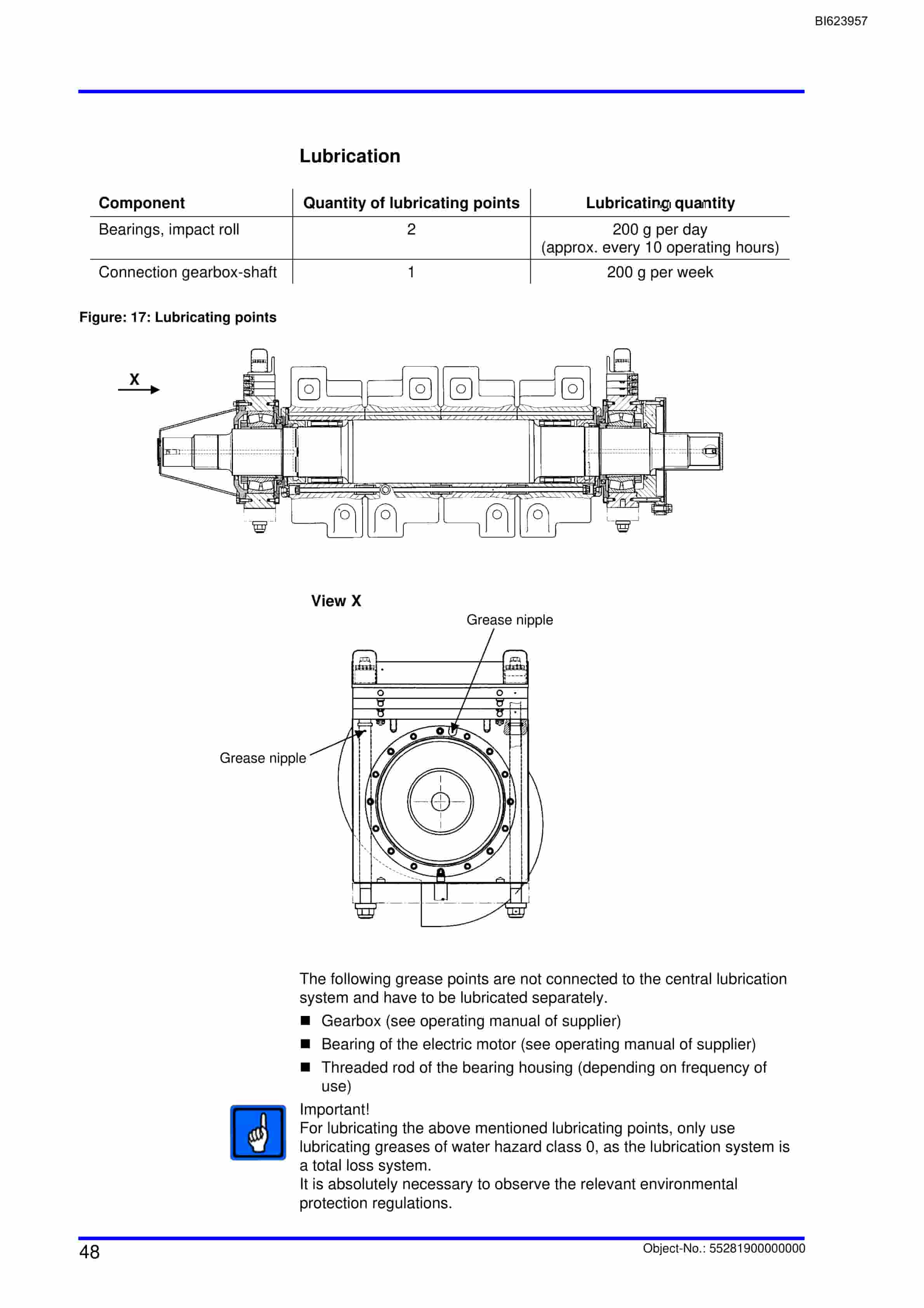 Bucyrus Impact Roll Crusher SK 1118 Spare Parts List BI623957-2