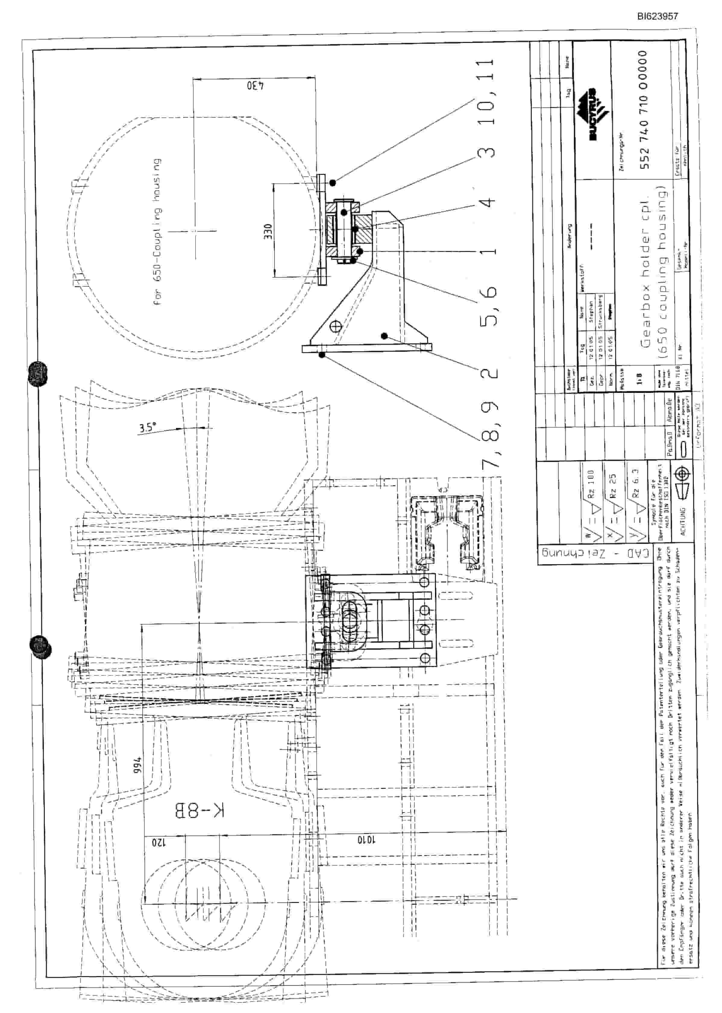 Bucyrus Impact Roll Crusher SK 1118 Spare Parts List BI623957-3