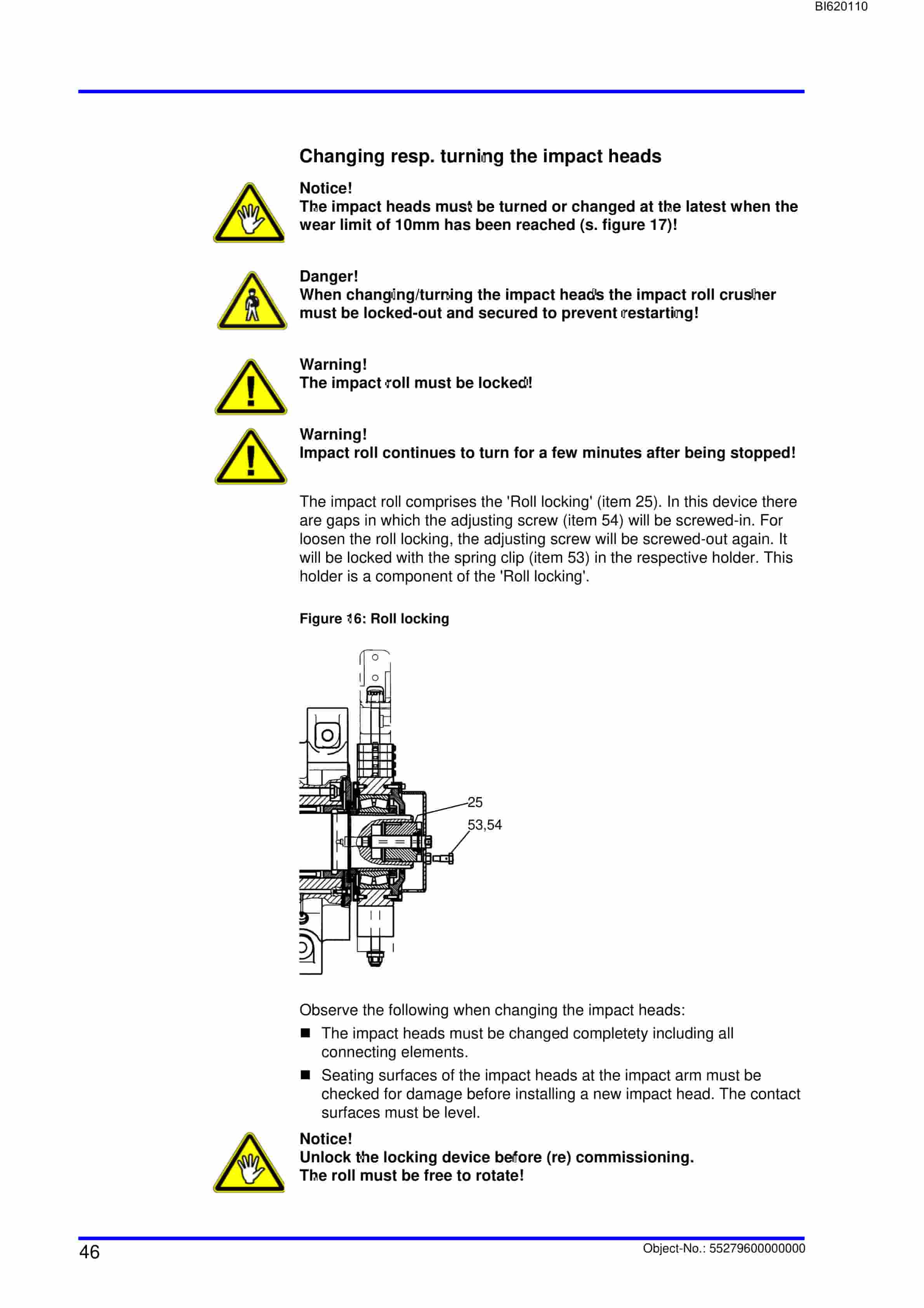 Bucyrus Impact Roll Crusher SK 1418 Technical Manual BI620110-2