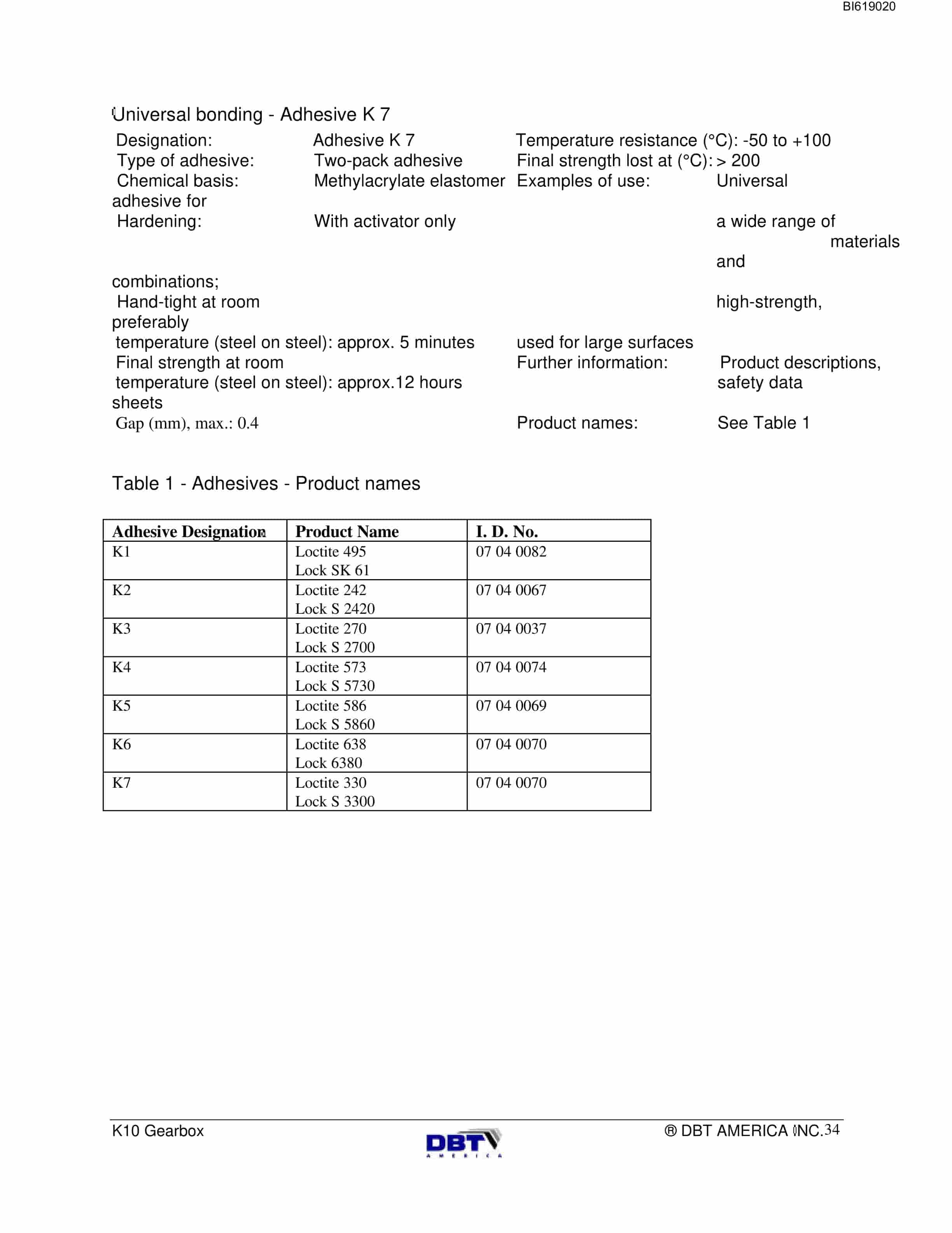 Bucyrus K10 Bevel Spur Gearbox Technical Manual BI619020-5