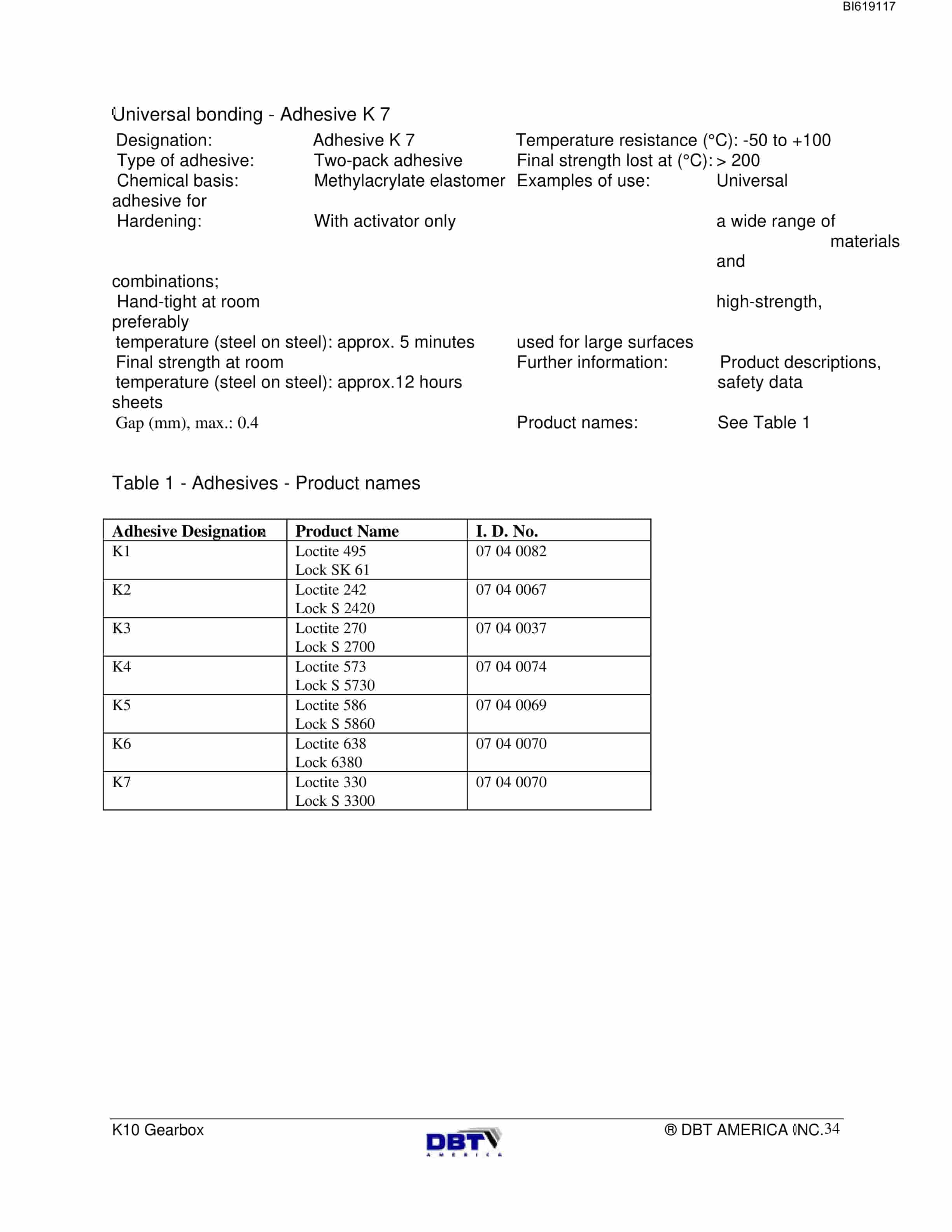 Bucyrus K10 Bevel Spur Gearbox Technical Manual BI619117-5
