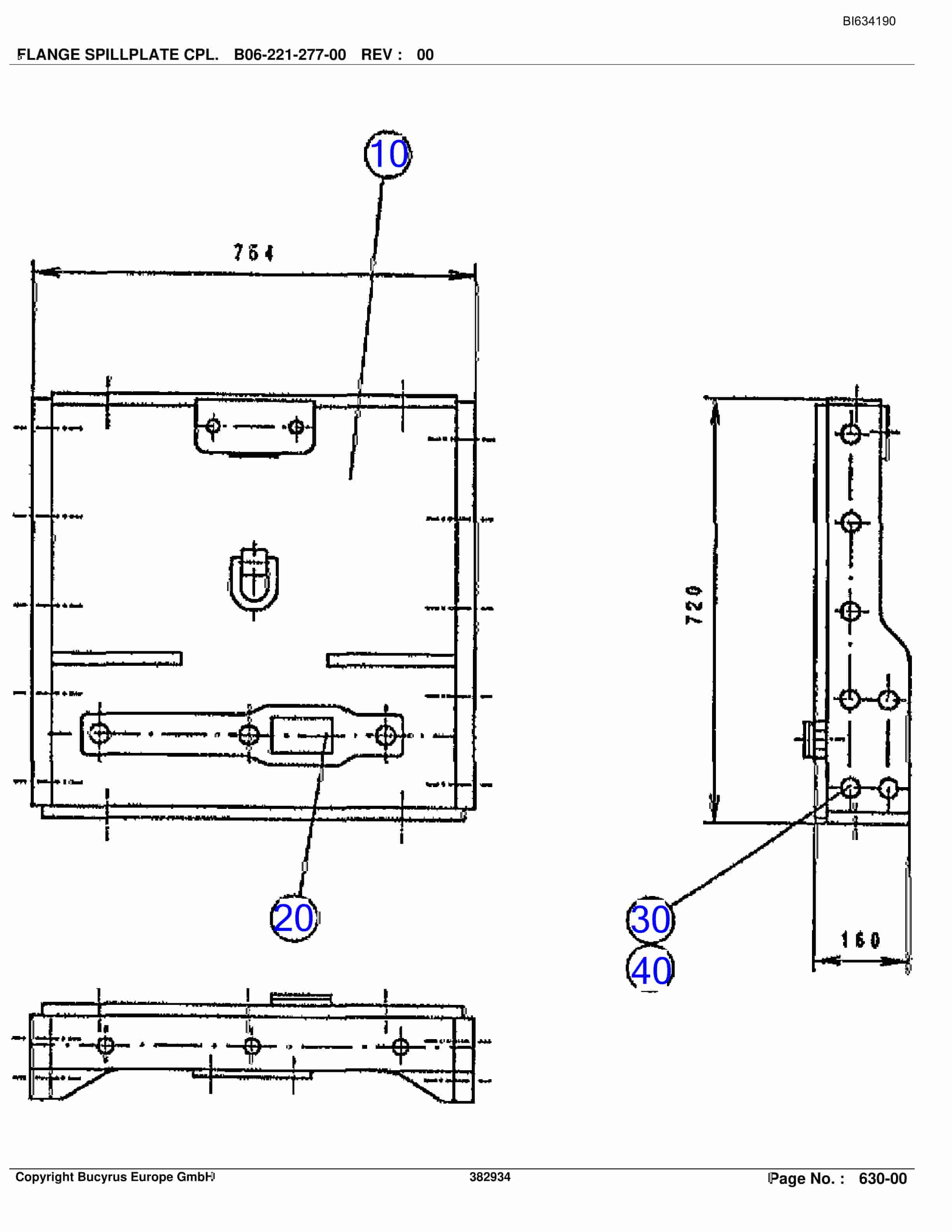 Bucyrus KUSHIRO BSL PF280V-880 Parts Catalog BI634190-2