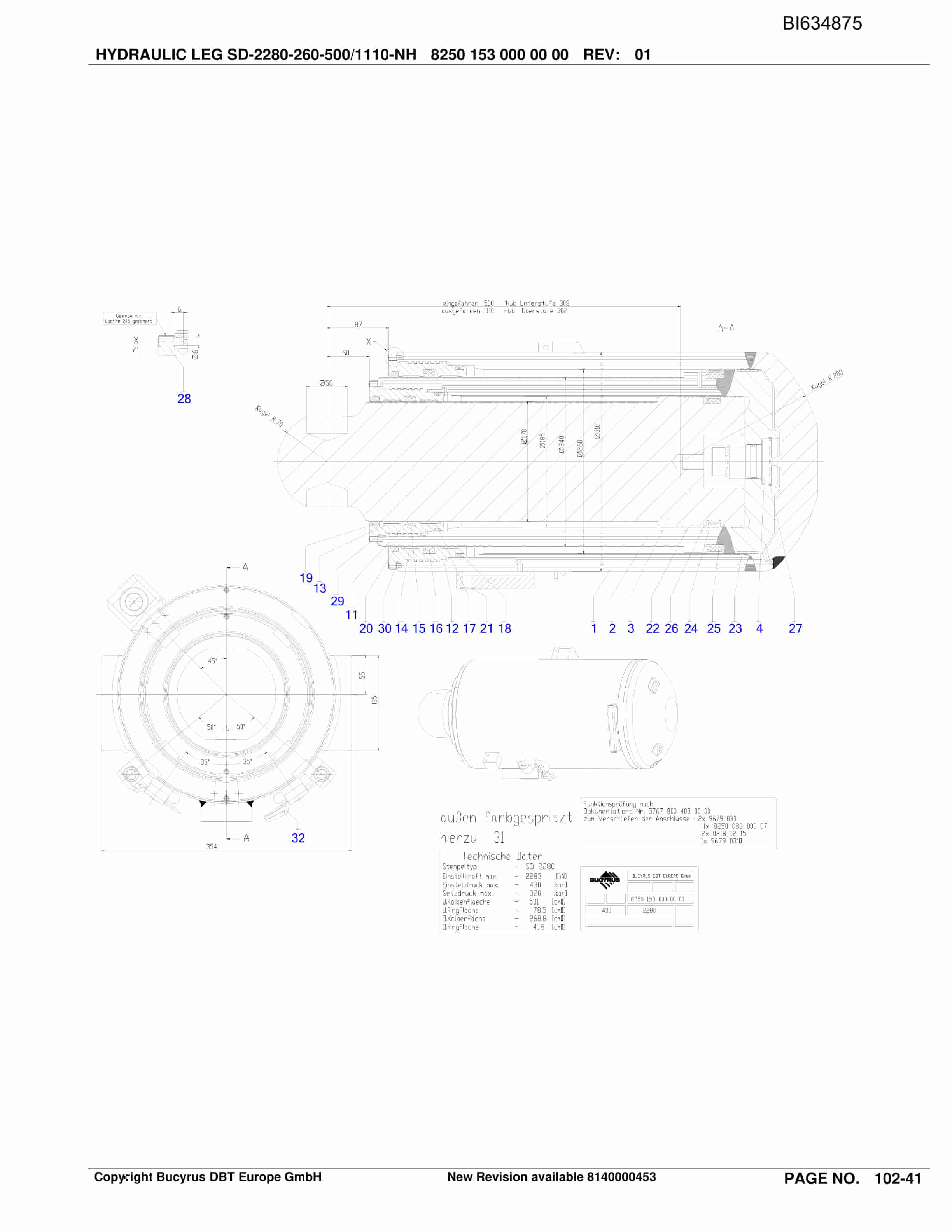 Bucyrus LAZY Roof Support And Supply Parts Catalog BI634875-2