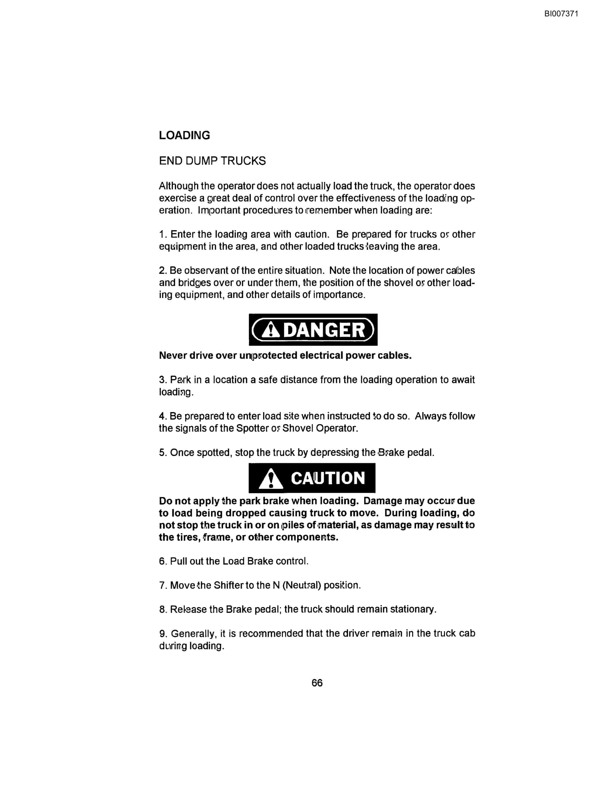 Bucyrus Lectra Haul Trucks Technical Manual BI007371-5
