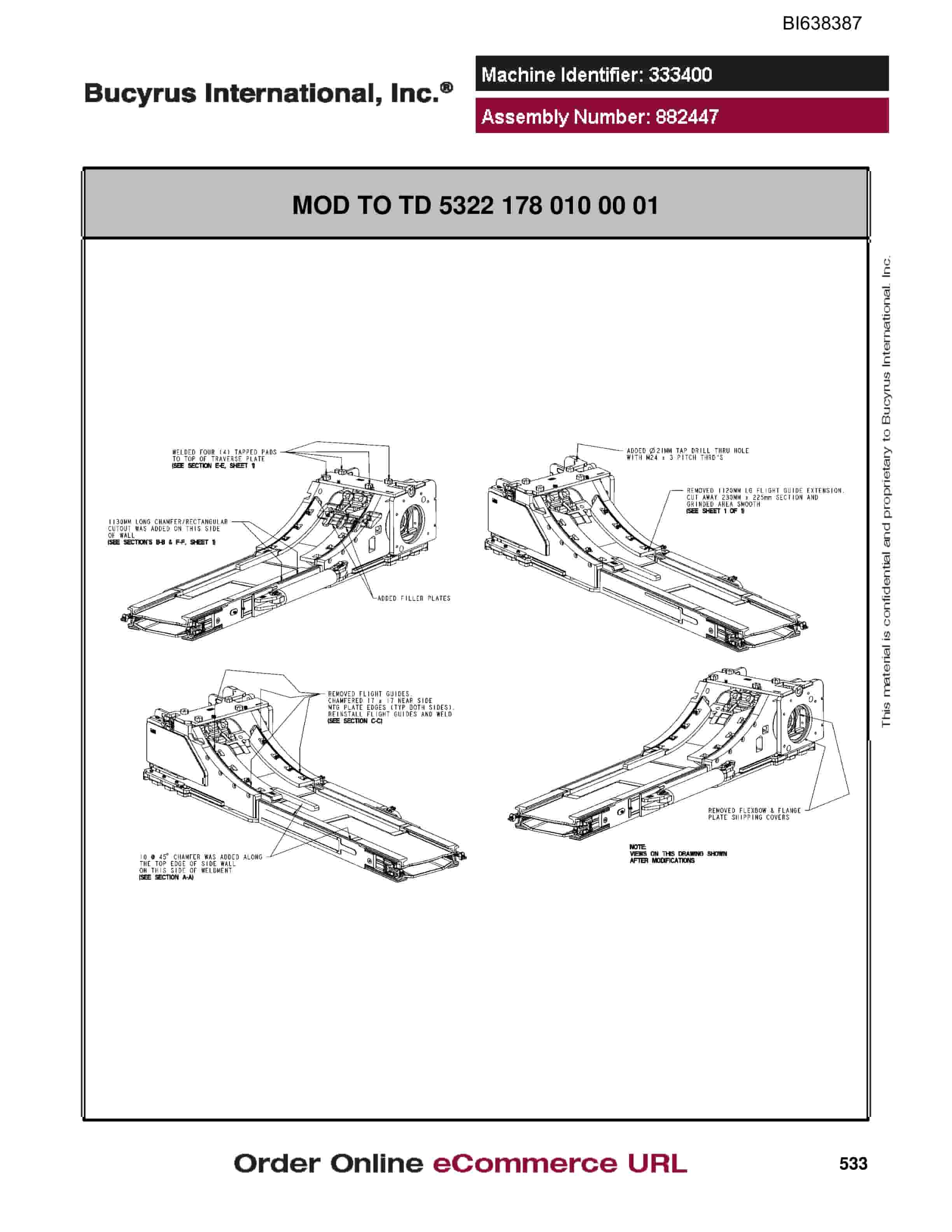 Bucyrus Longwall System Parts Catalog BI638387-2