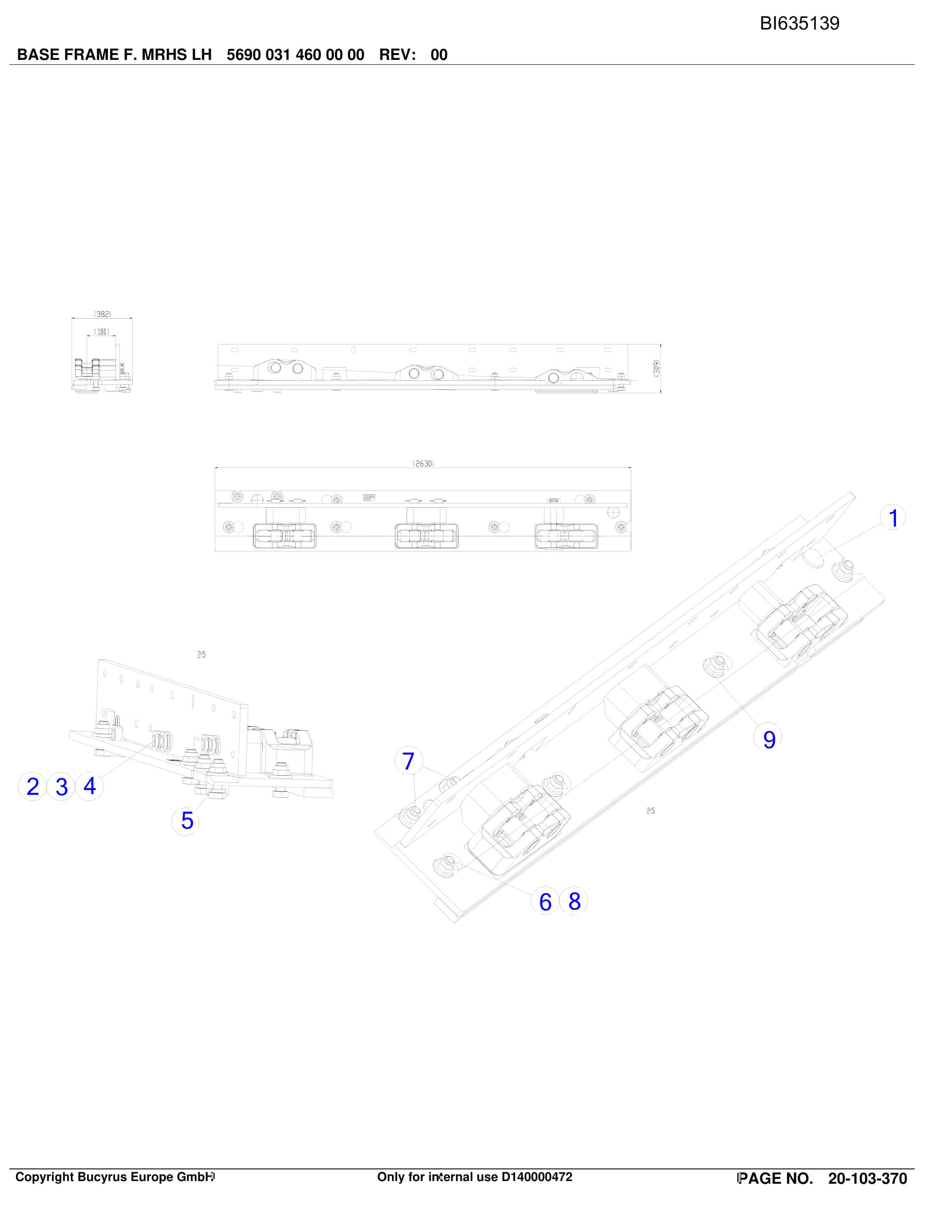 Bucyrus LTCC Conveyor System XIEGOU II Parts Catalog BI635139-2