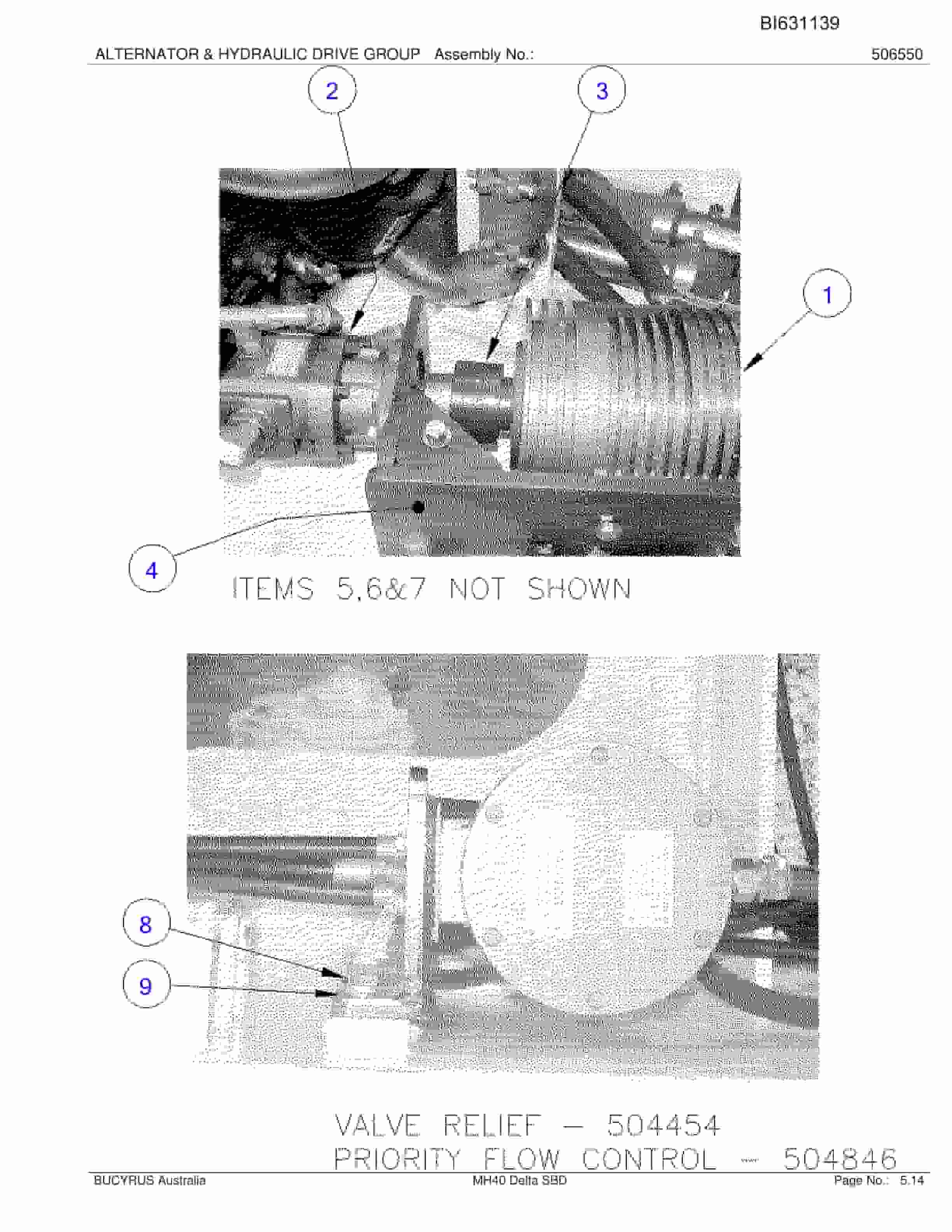 Bucyrus MH40 Delta SBD Parts Catalog BI631139-4