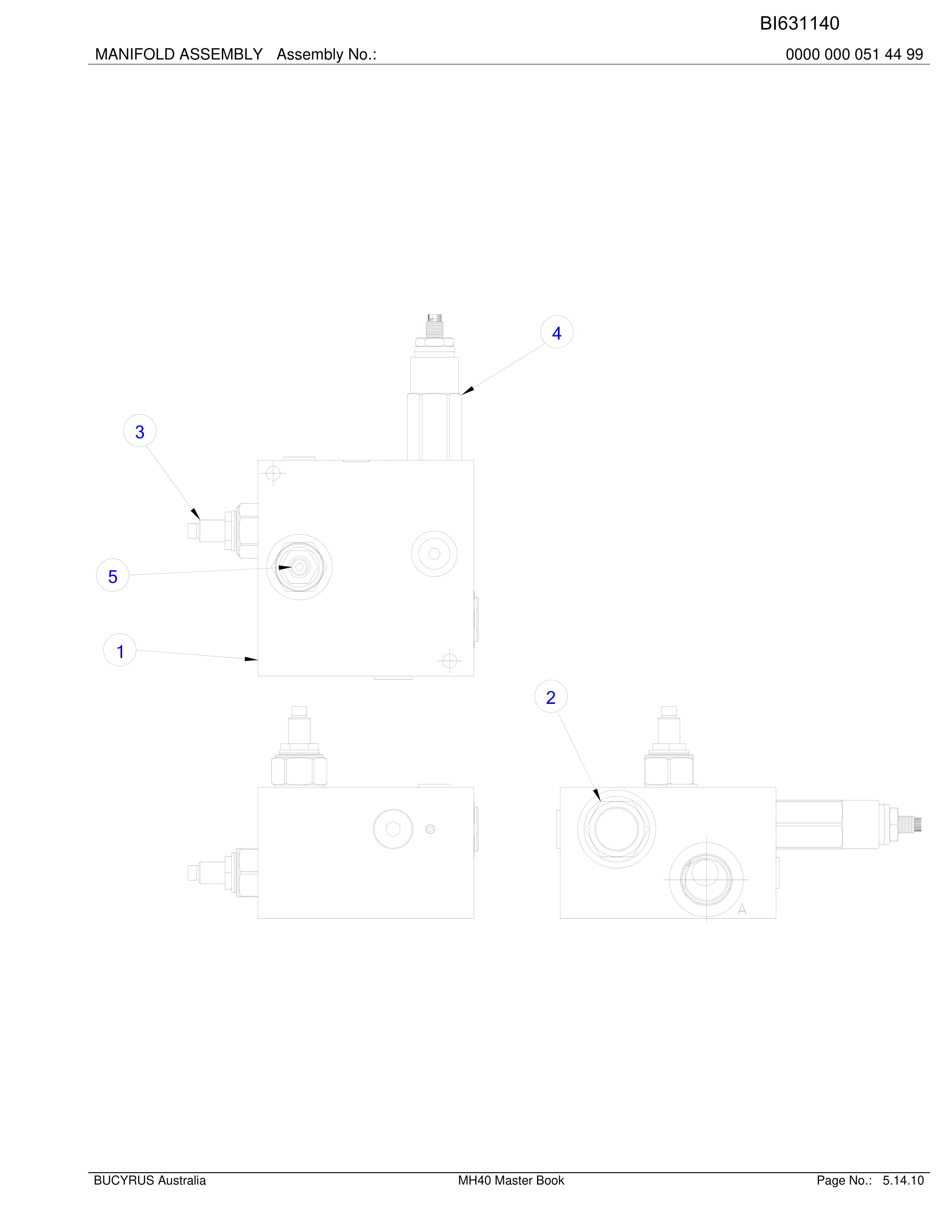 Bucyrus MH40 Shield Hauler Parts Catalog BI631140-4