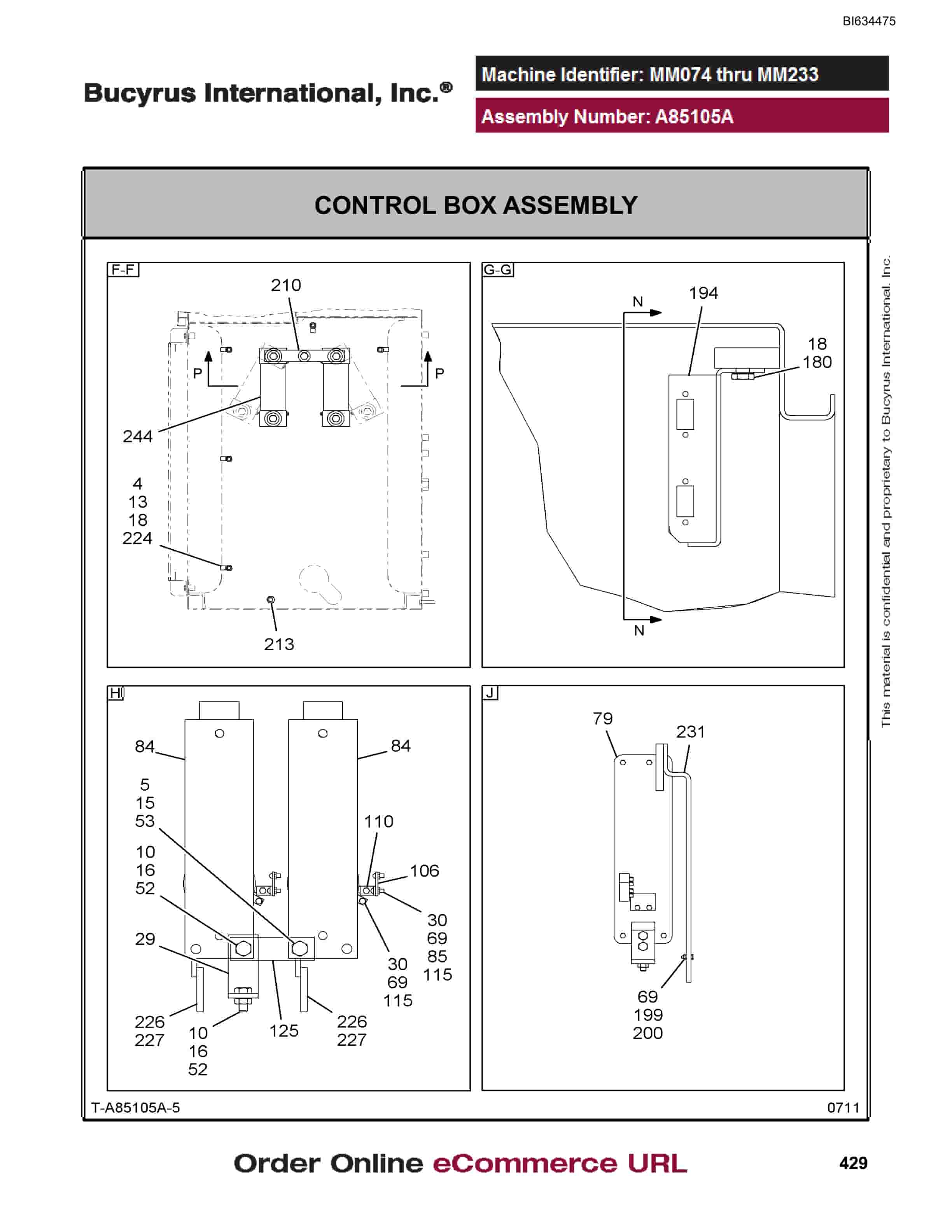 Bucyrus MK30B Parts Catalog BI634475-2