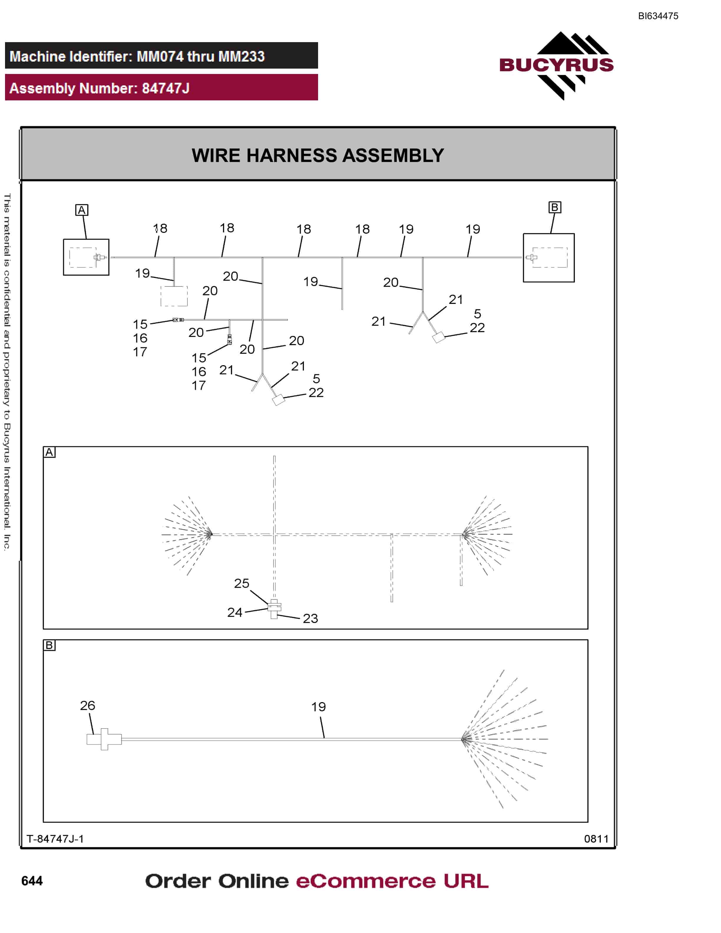 Bucyrus MK30B Parts Catalog BI634475-4