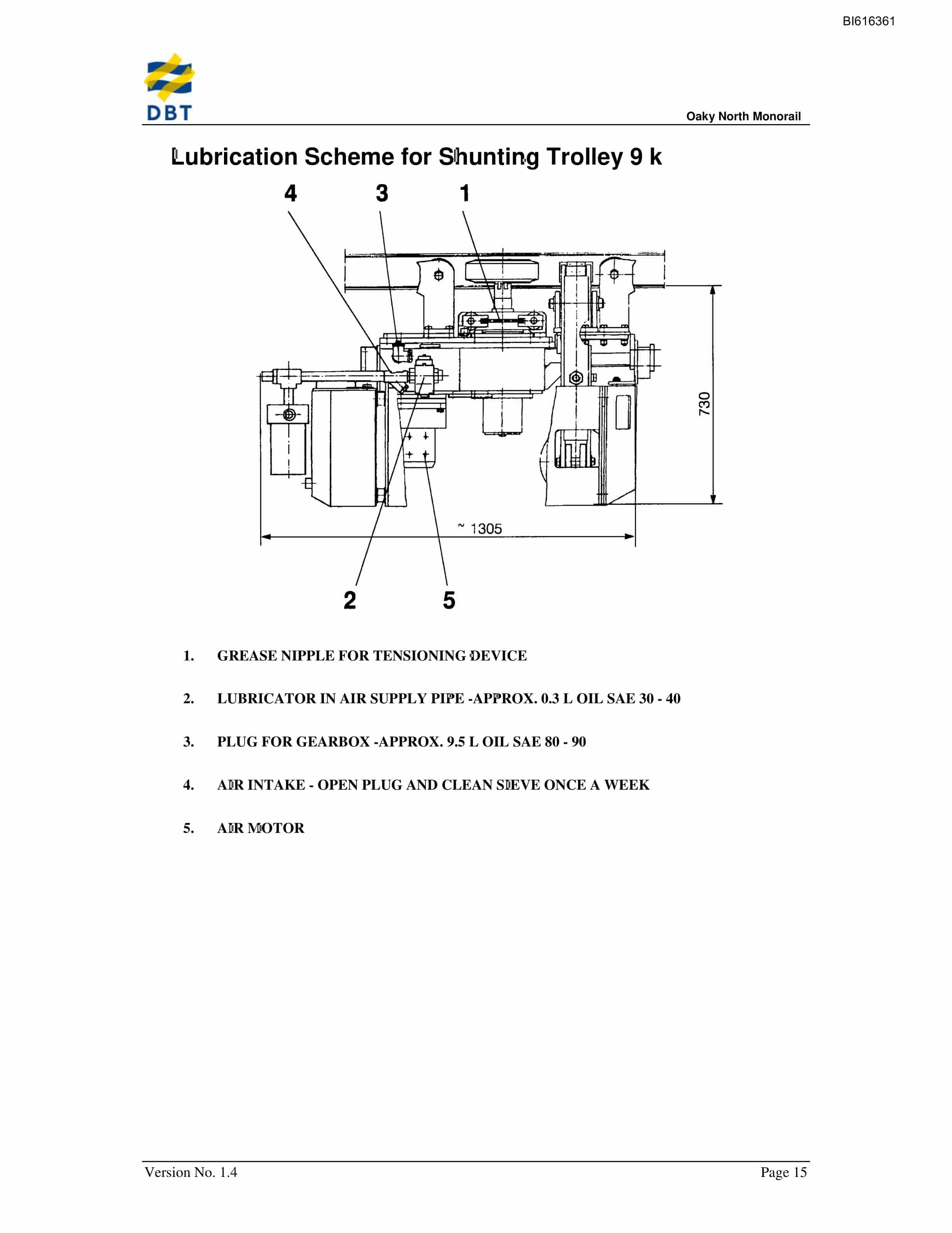 Bucyrus Monorail Technical Manual BI616361-3
