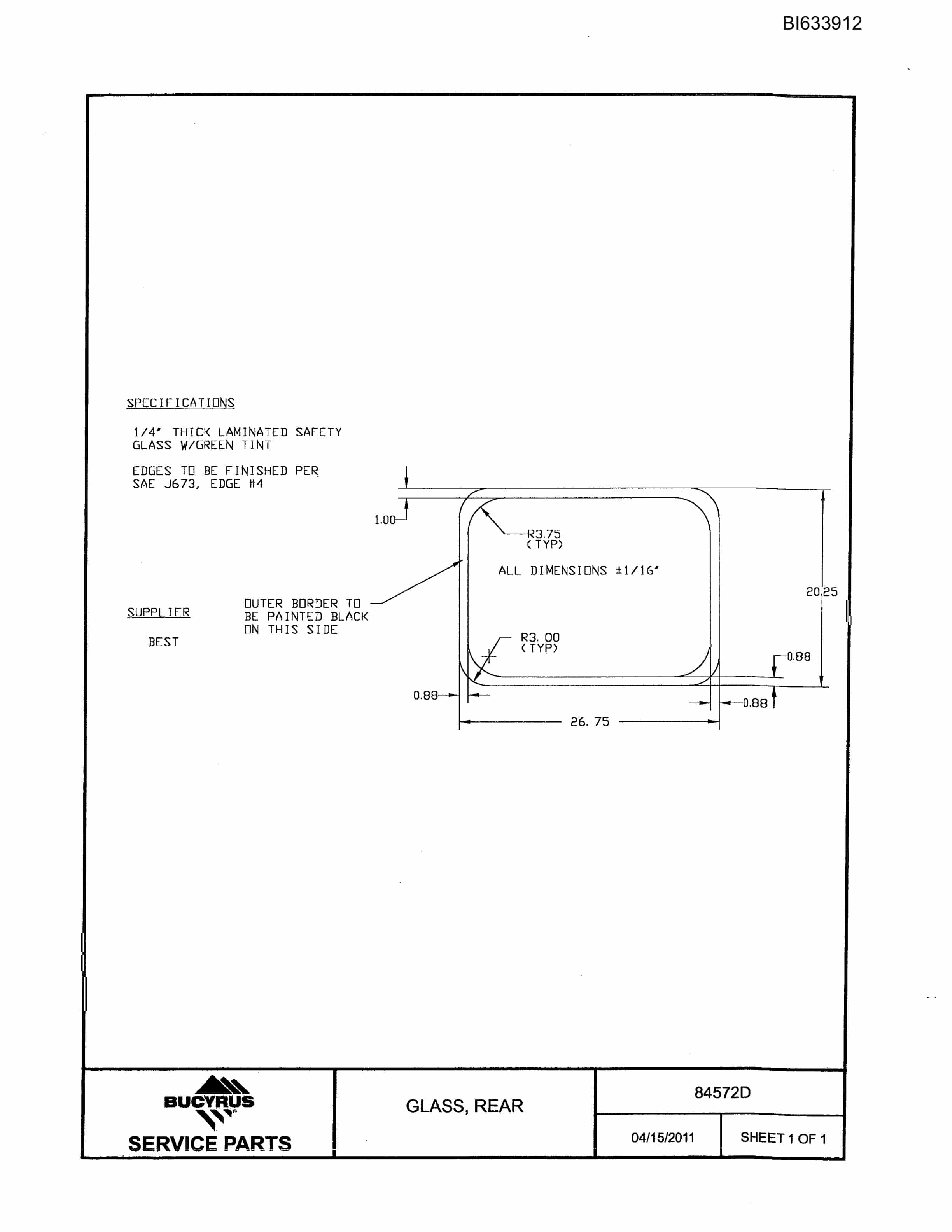 Bucyrus MT 4400 Truck Parts Catalog BI633912-4