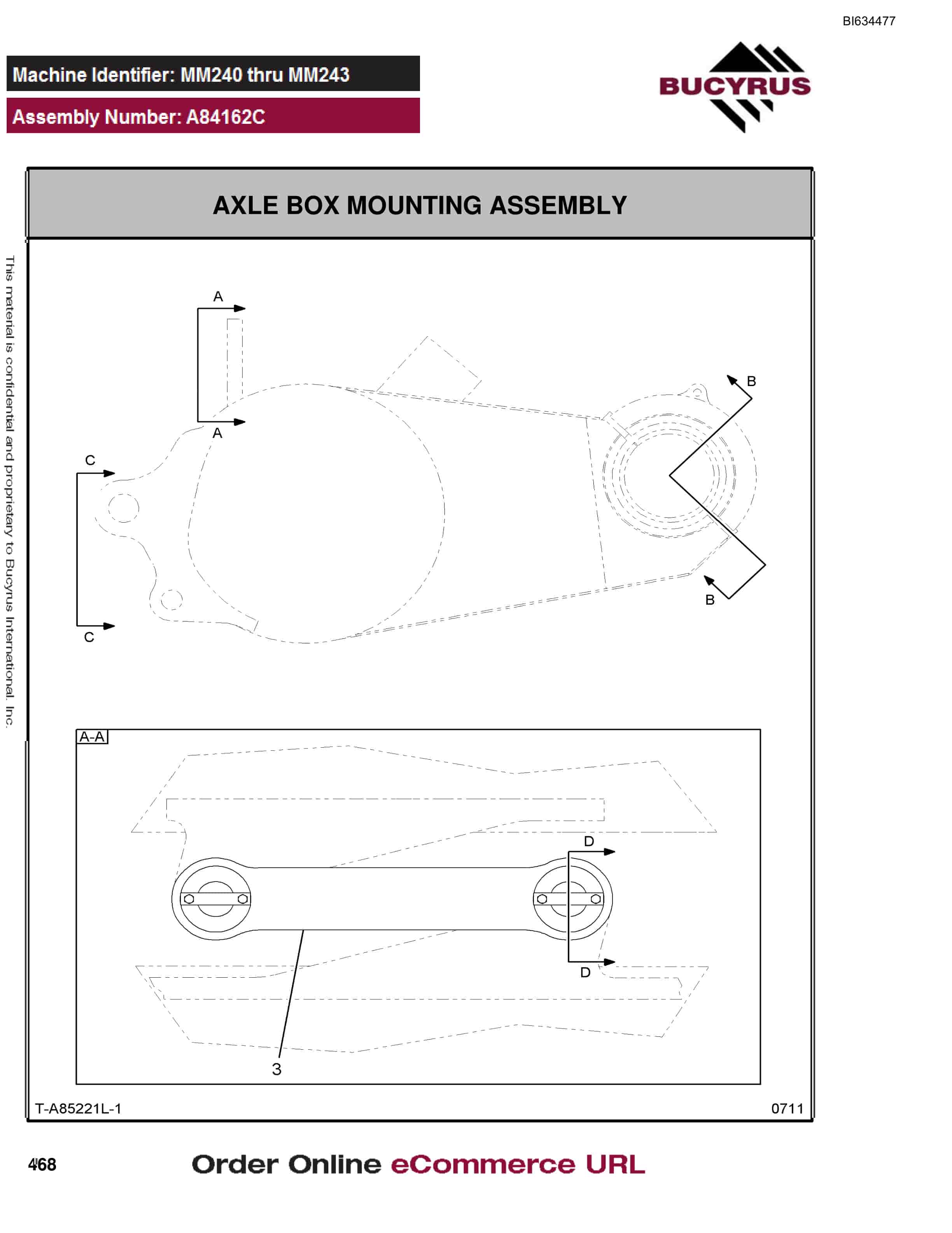 Bucyrus MT3300 AC Parts Catalog BI634477-2
