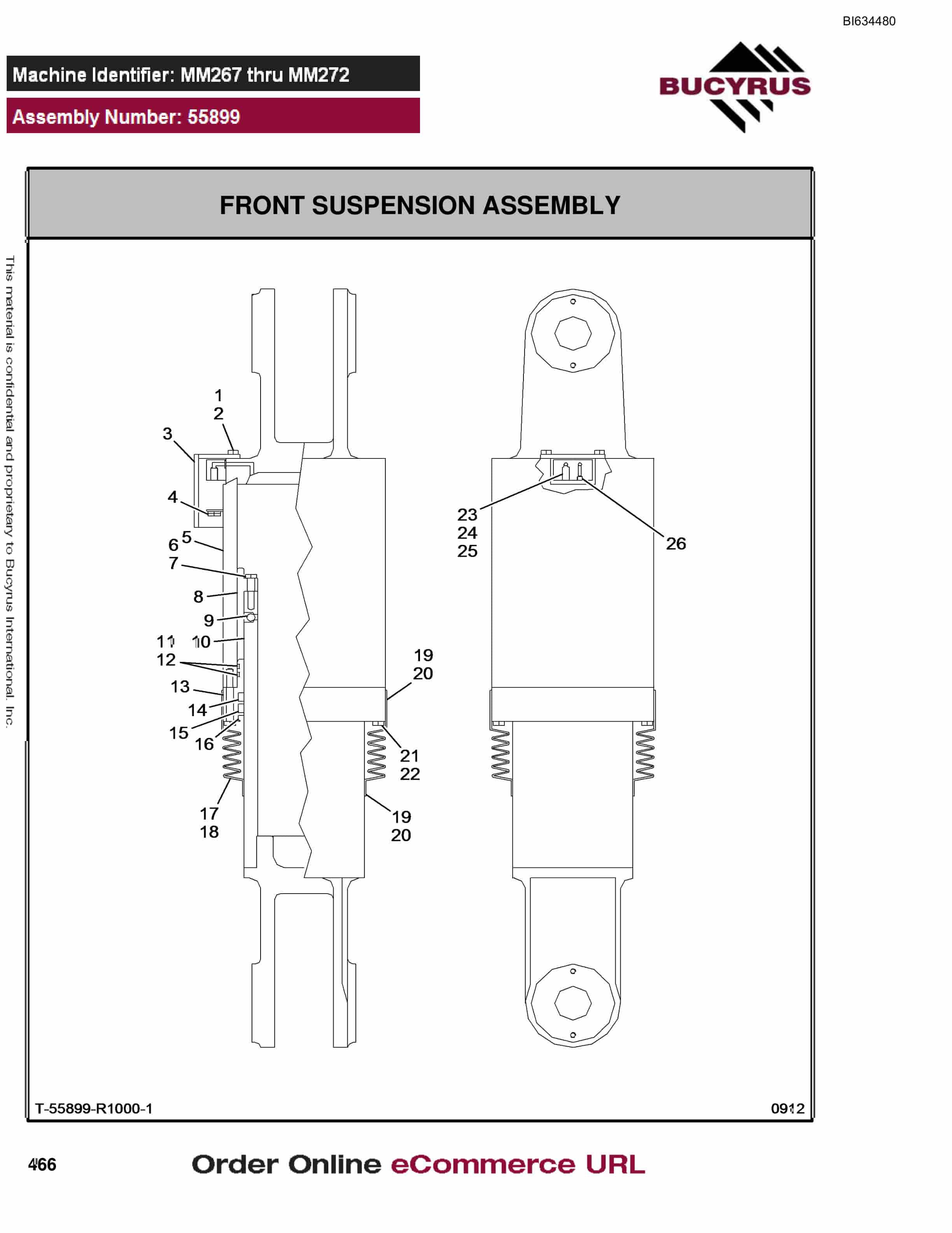 Bucyrus MT3300 AC Parts Catalog BI634480-2