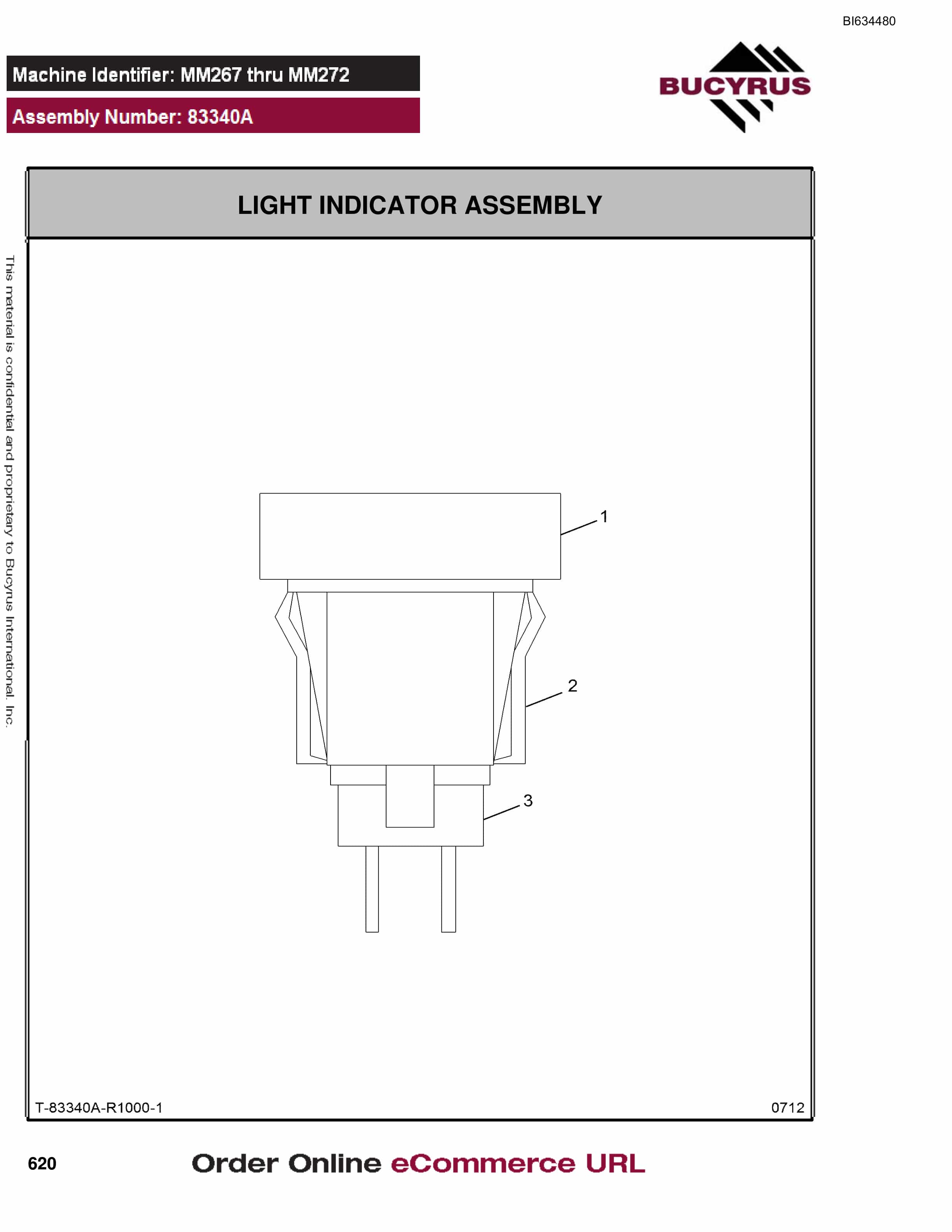 Bucyrus MT3300 AC Parts Catalog BI634480-3