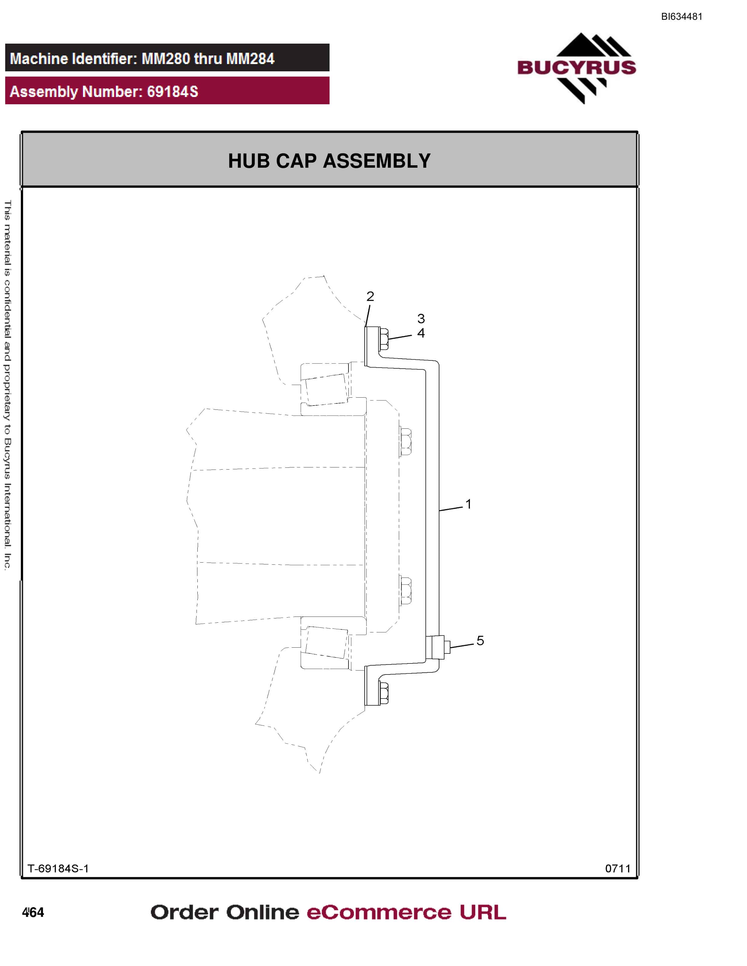 Bucyrus MT3300 AC Parts Catalog BI634481-2
