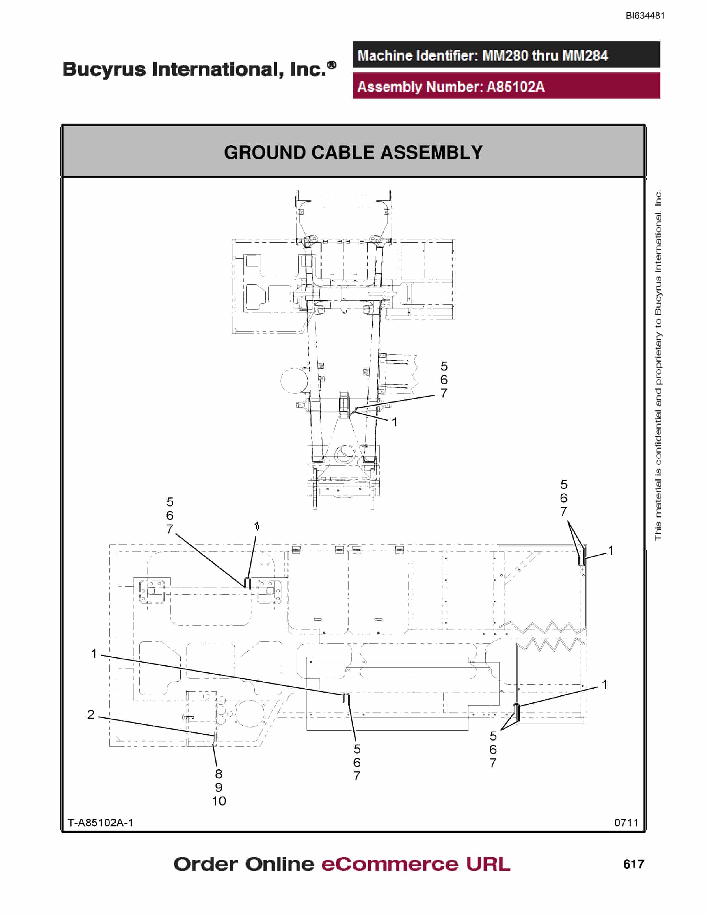 Bucyrus MT3300 AC Parts Catalog BI634481-3