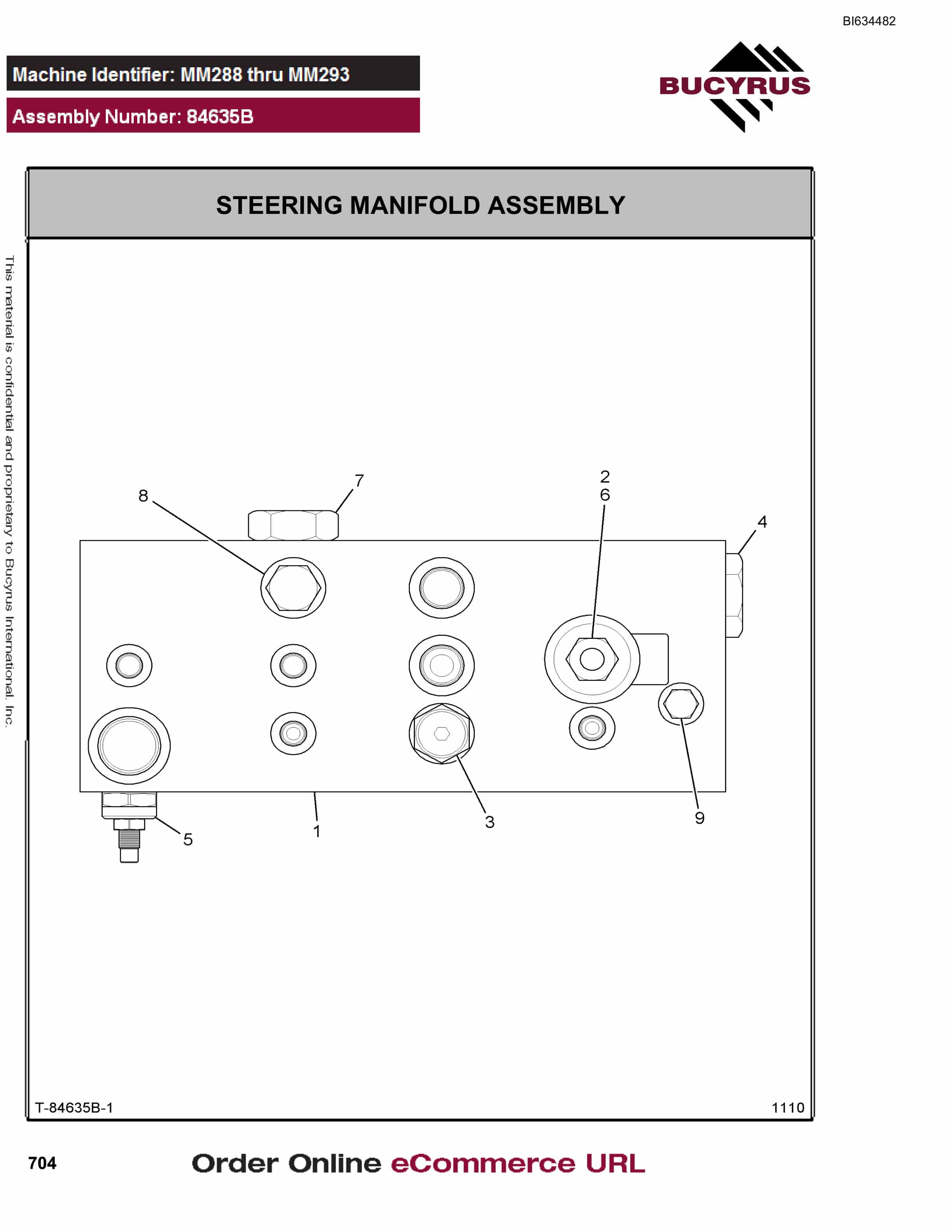Bucyrus MT3300 AC Parts Catalog BI634482-4