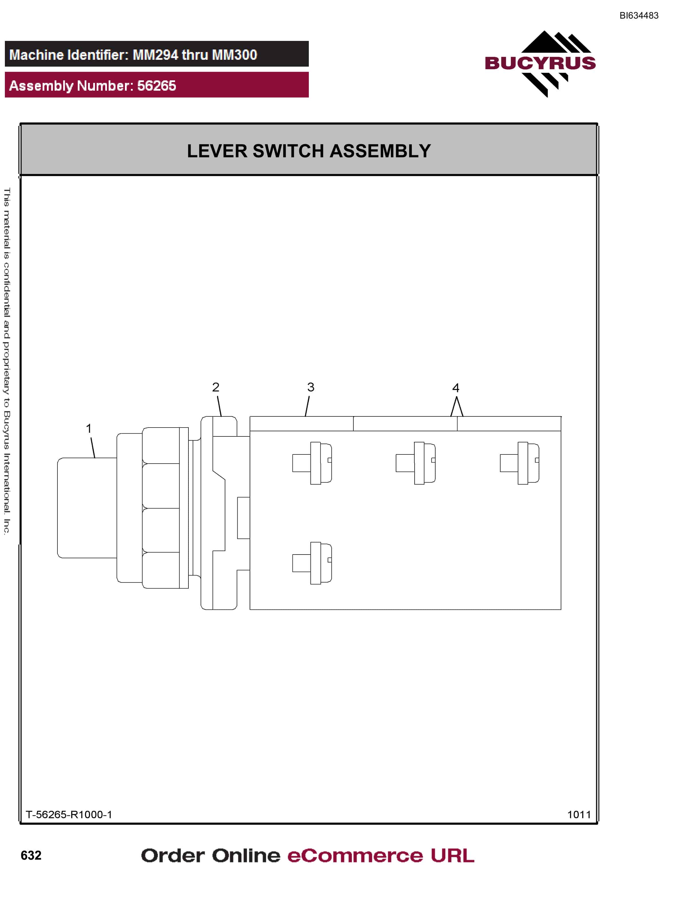 Bucyrus MT3300 AC Parts Catalog BI634483-3