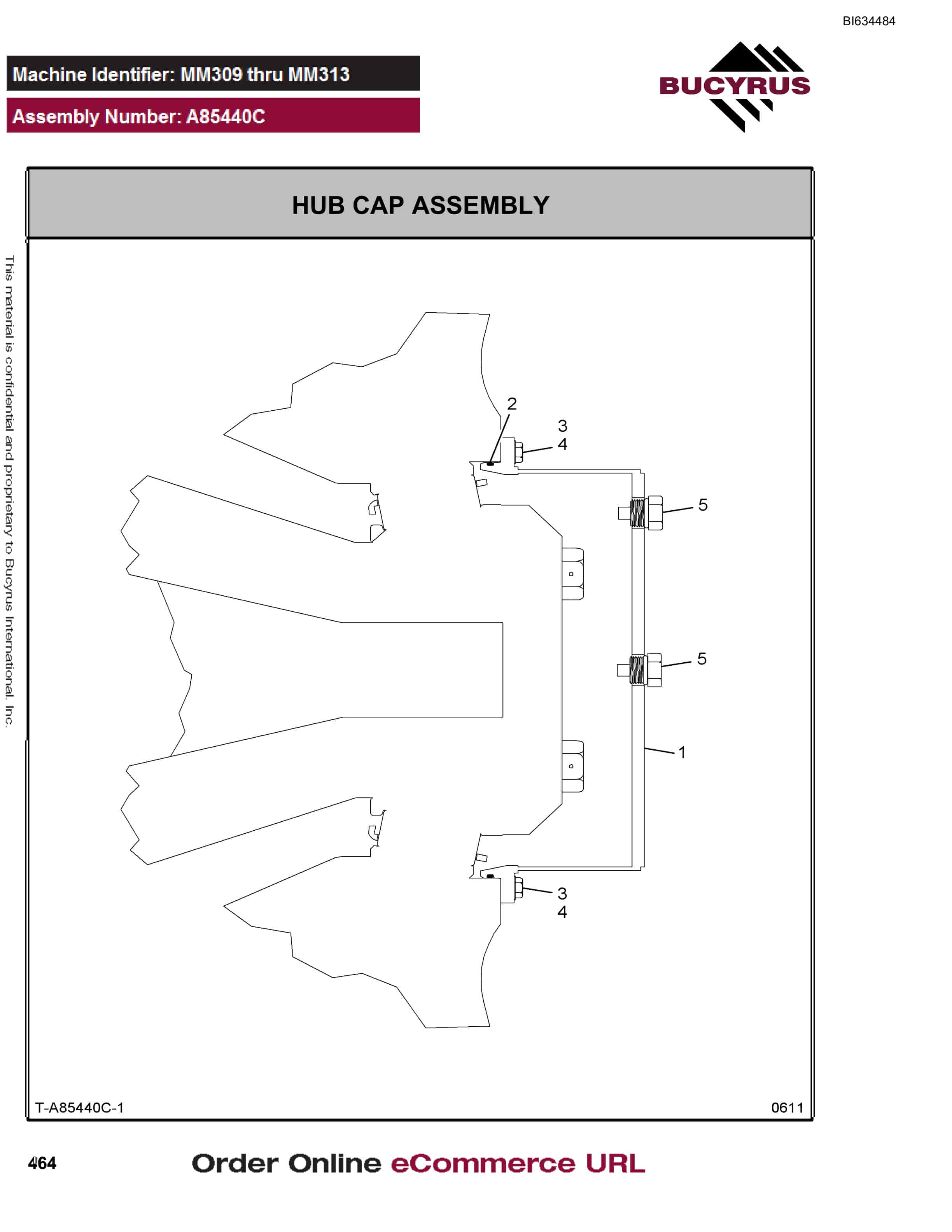 Bucyrus MT3300 AC Parts Catalog BI634484-2