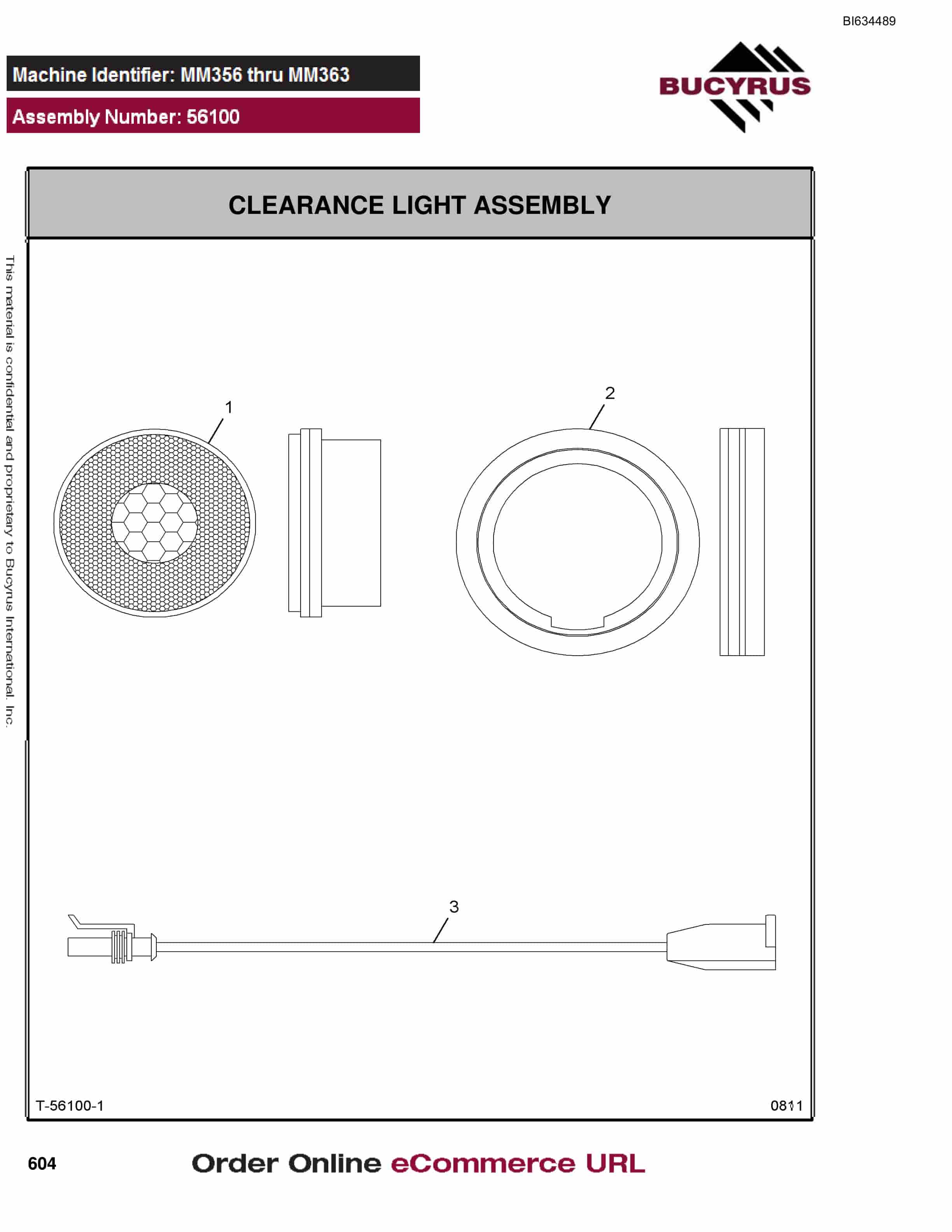 Bucyrus MT3300 AC Parts Catalog BI634489-3