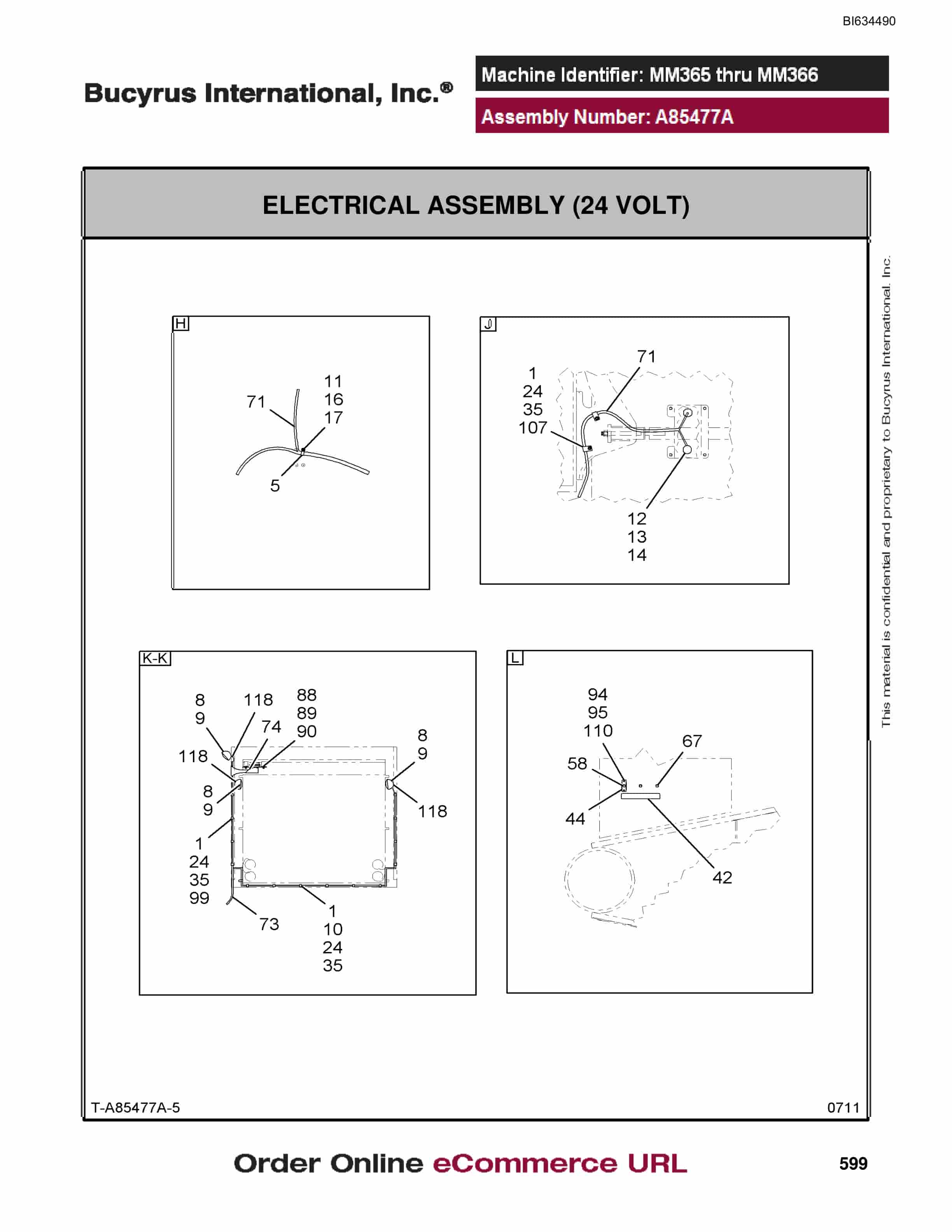 Bucyrus MT3300 AC Parts Catalog BI634490-3