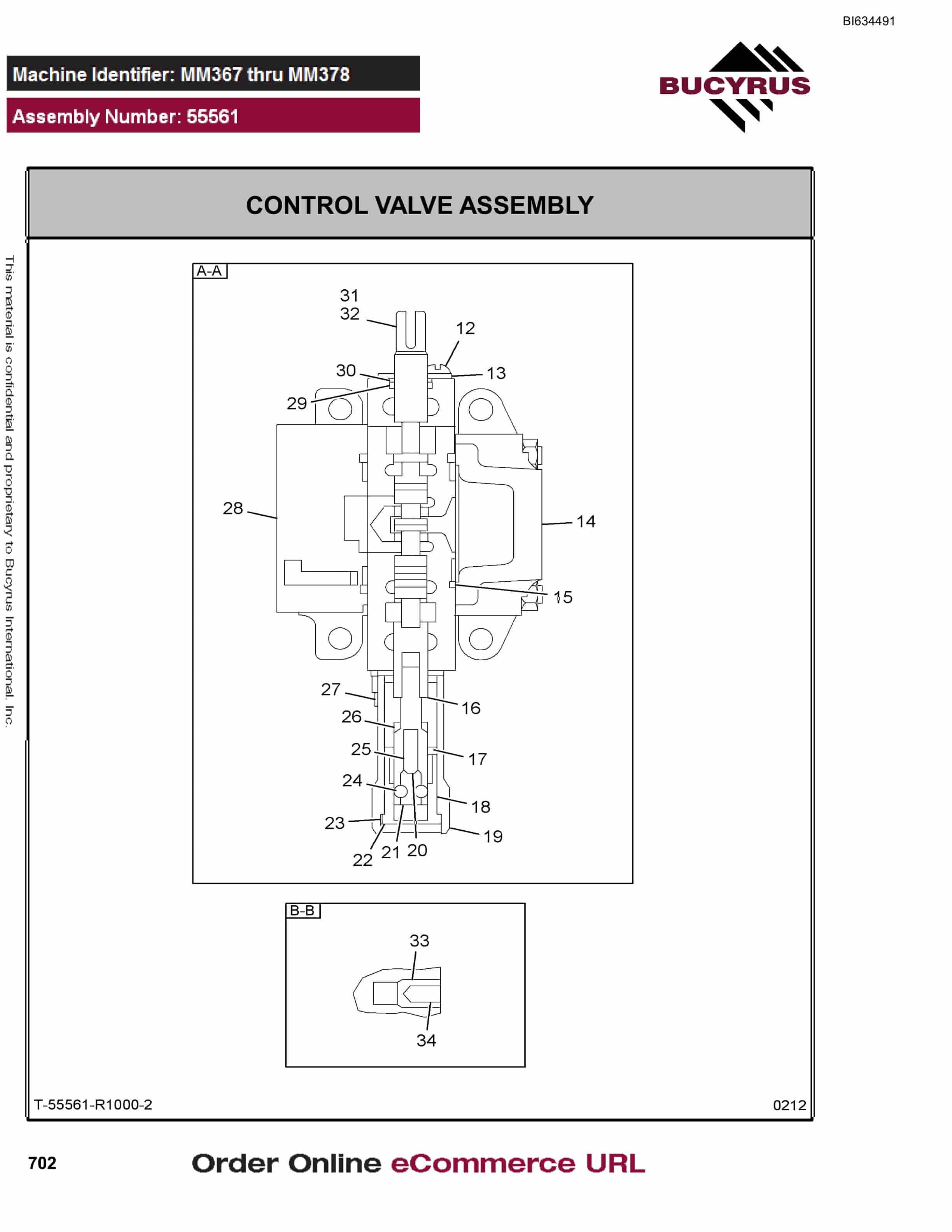 Bucyrus MT3300 AC Parts Catalog BI634491-4