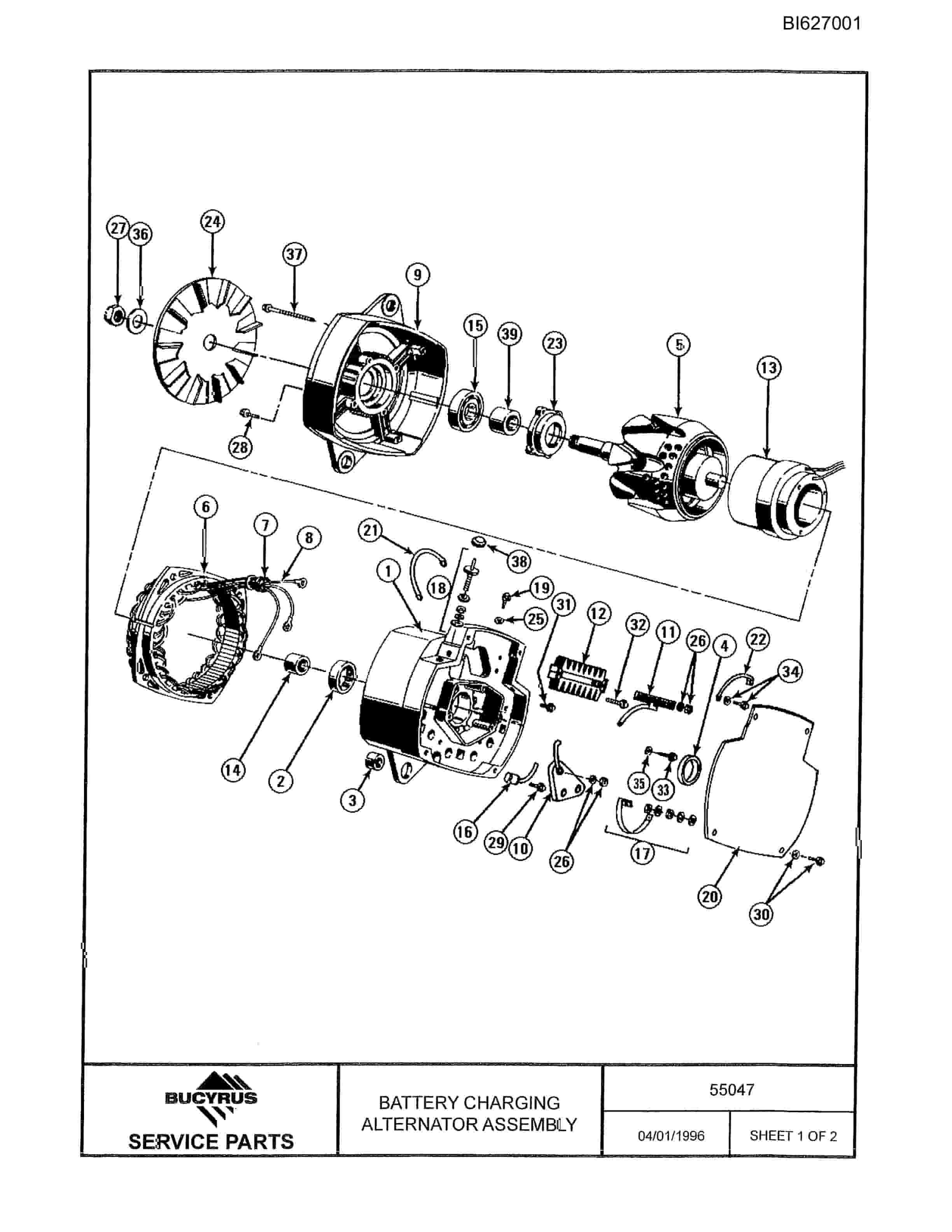 Bucyrus MT3300 AC Truck Parts Catalog BI627001-3