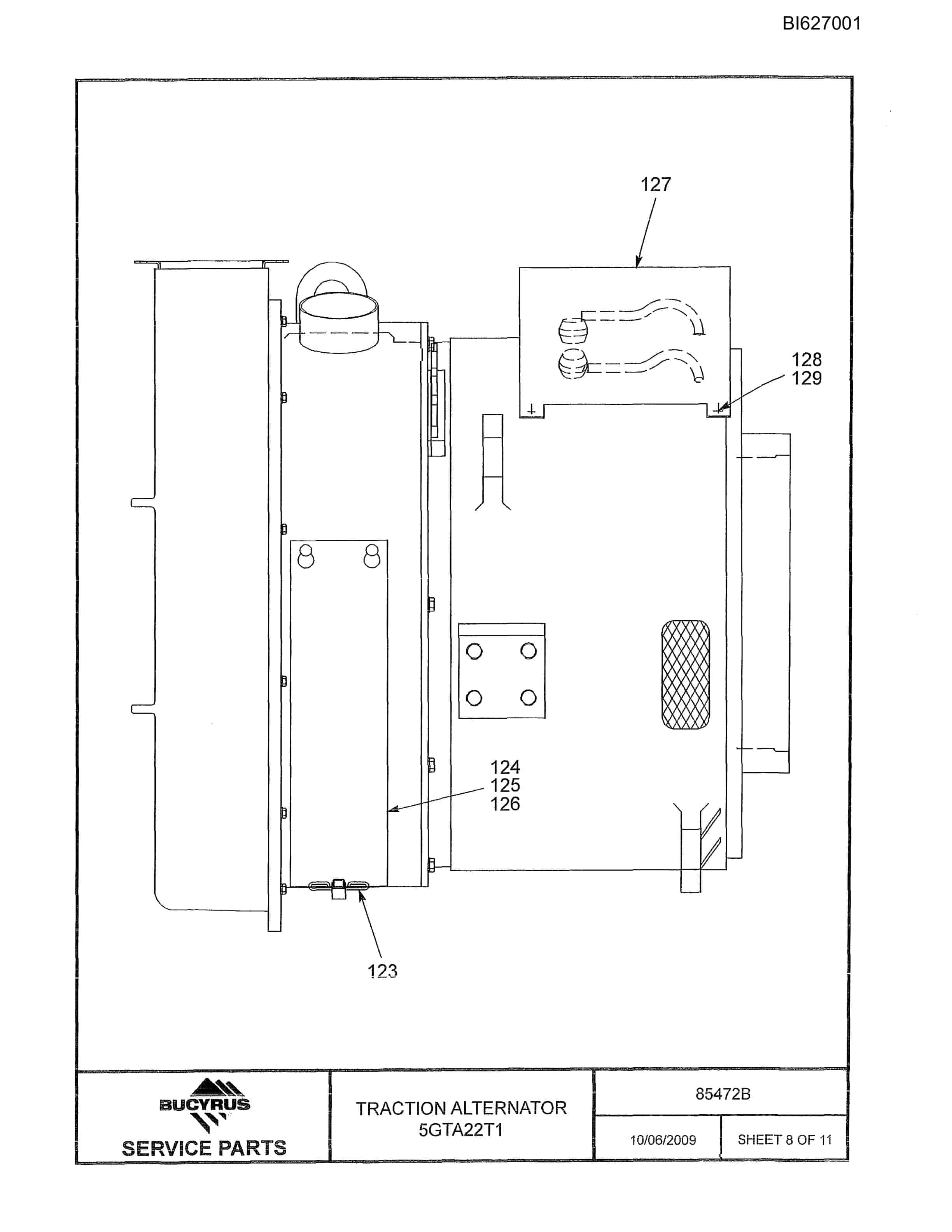 Bucyrus MT3300 AC Truck Parts Catalog BI627001-5