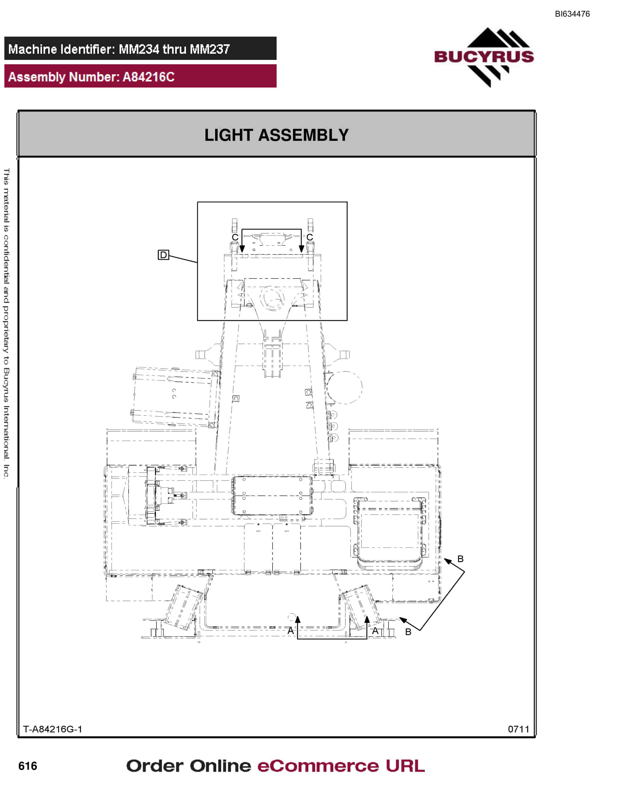 Bucyrus MT3300 Parts Catalog BI634476-3