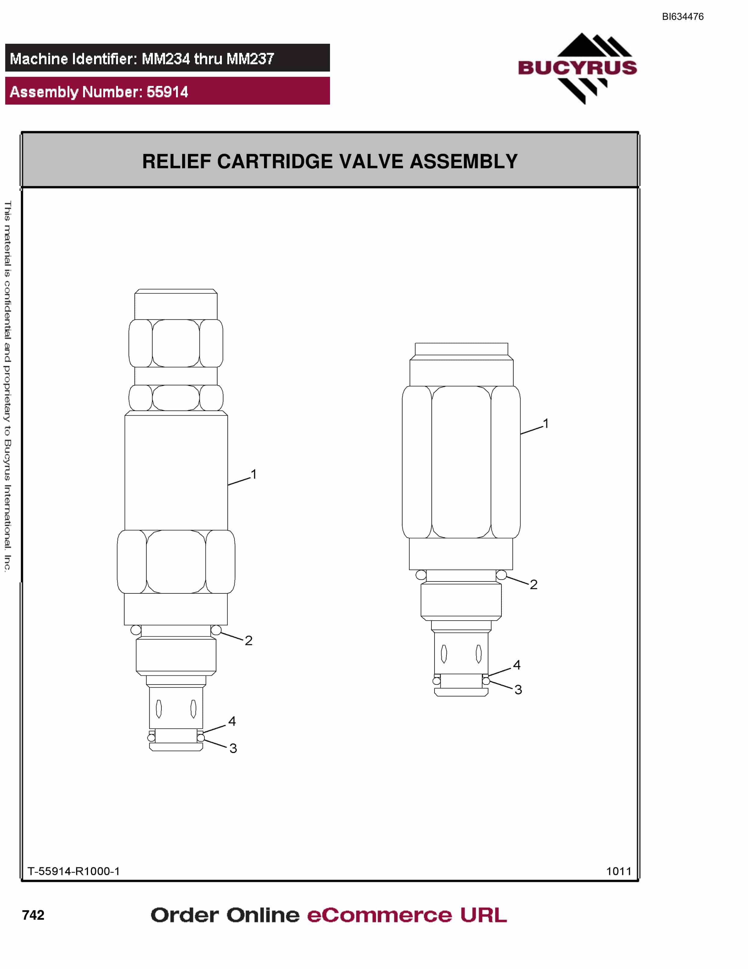 Bucyrus MT3300 Parts Catalog BI634476-5