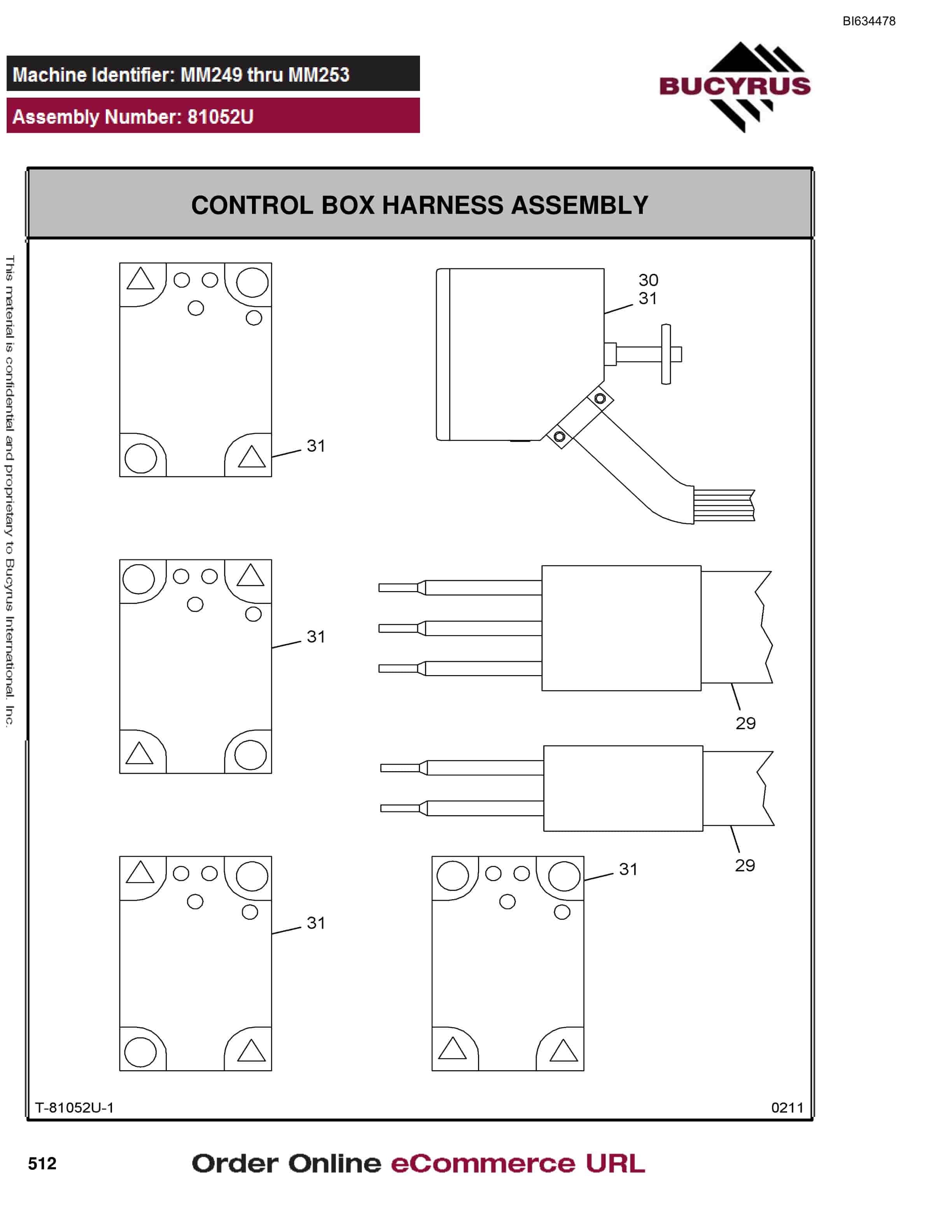 Bucyrus MT3300 Parts Catalog BI634478-2