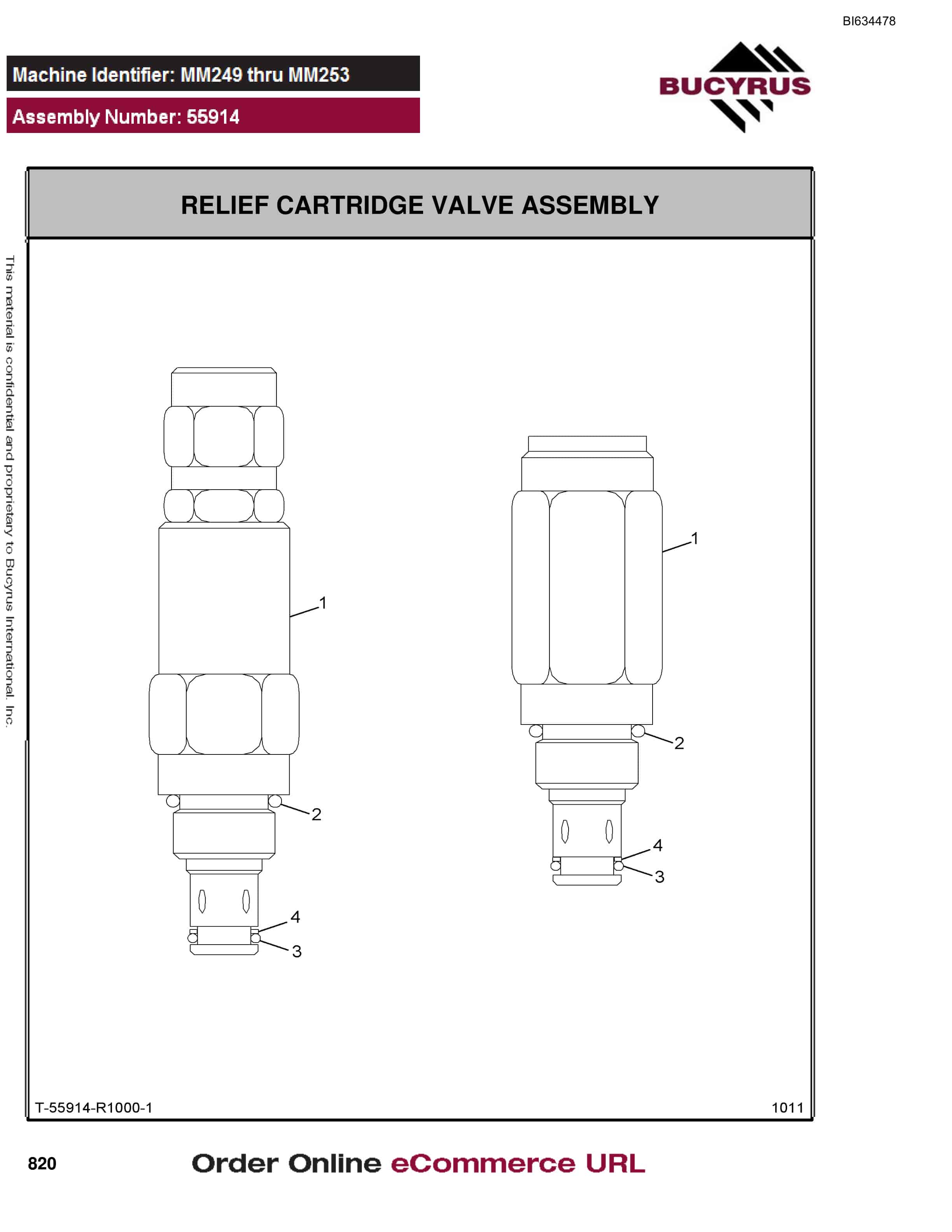 Bucyrus MT3300 Parts Catalog BI634478-5