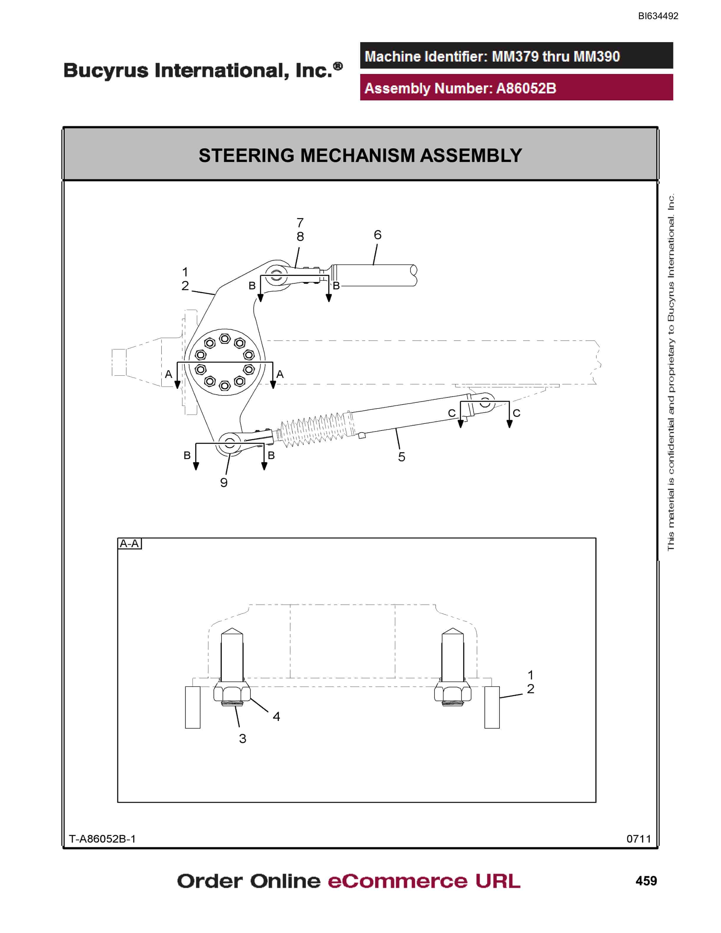 Bucyrus MT3300 Parts Catalog BI634492-2