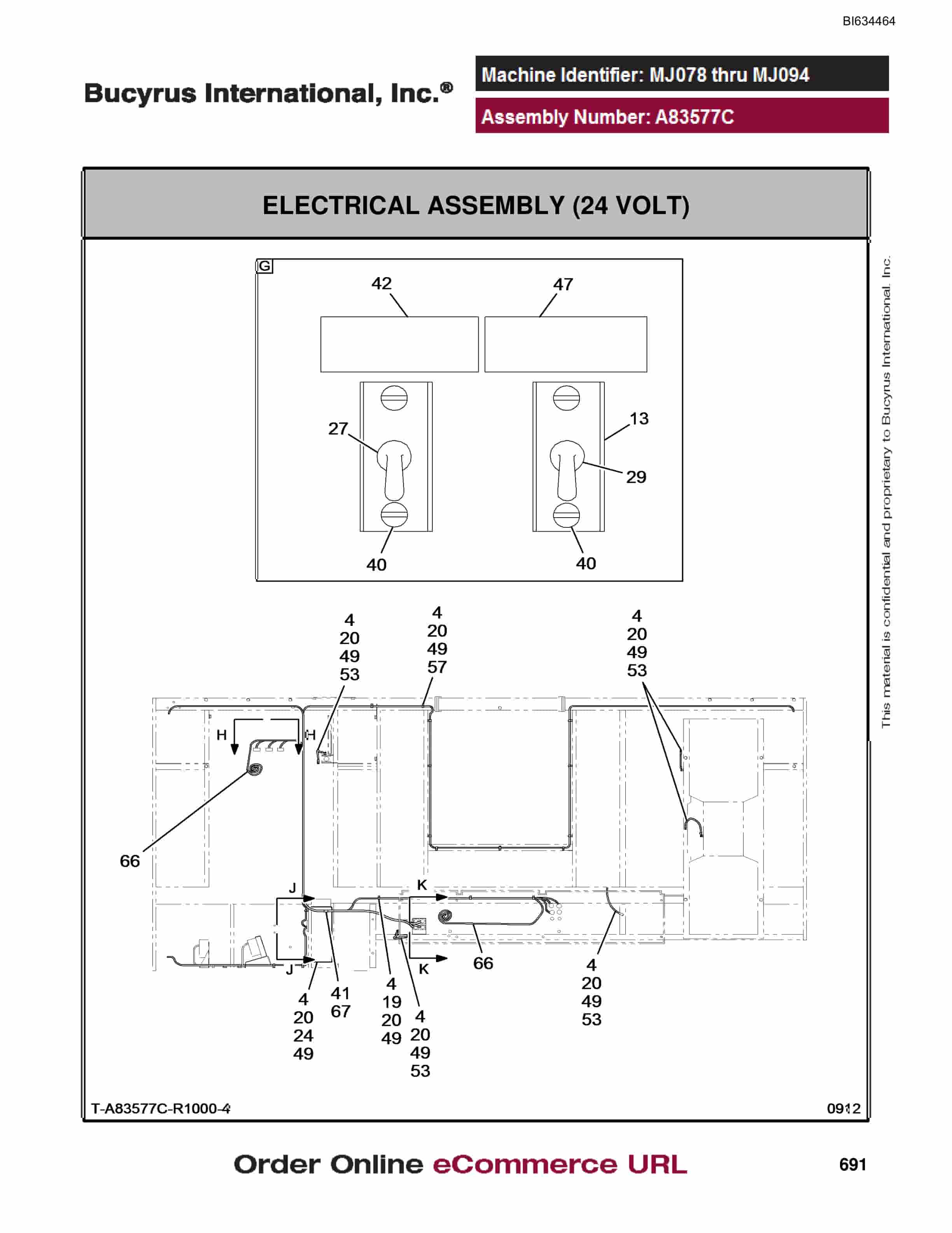 Bucyrus MT3600 Parts Catalog BI634464-4
