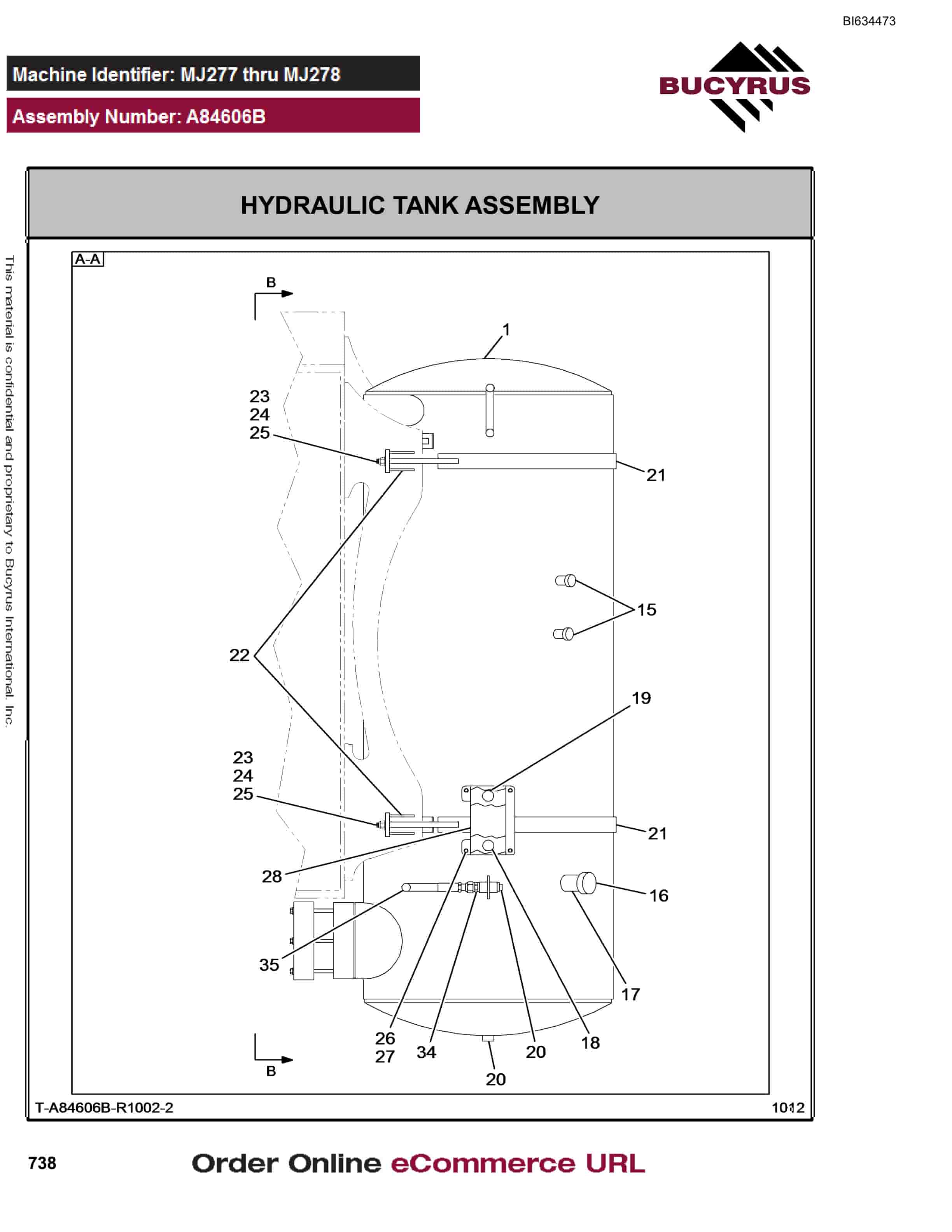 Bucyrus MT3600B Parts Catalog BI634473-4