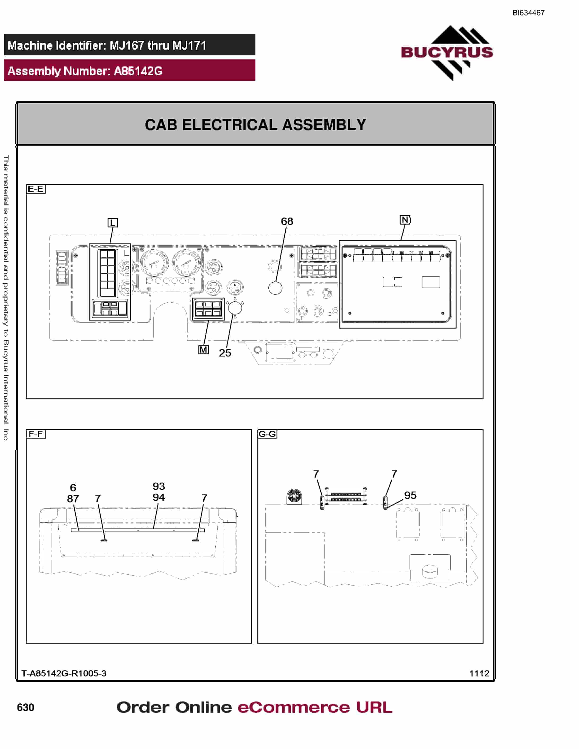 Bucyrus MT3700 Parts Catalog BI634467-3