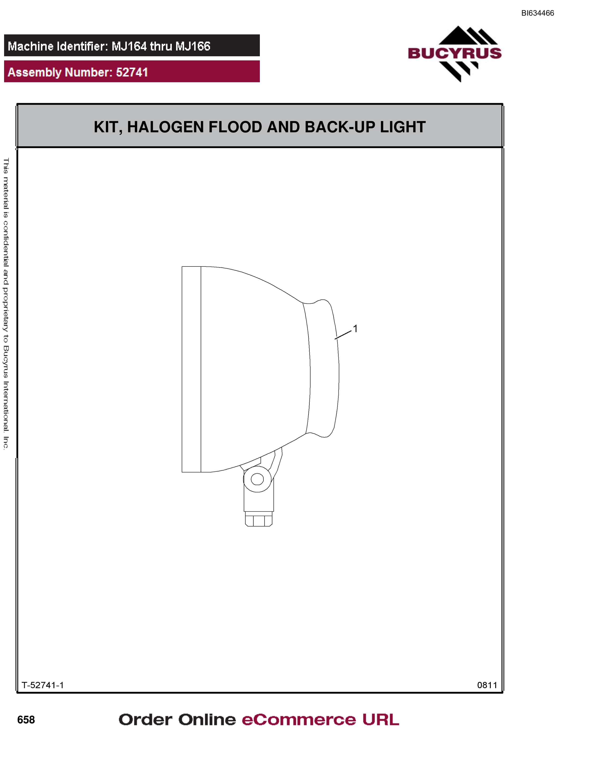 Bucyrus MT3700B Parts Catalog BI634466-3