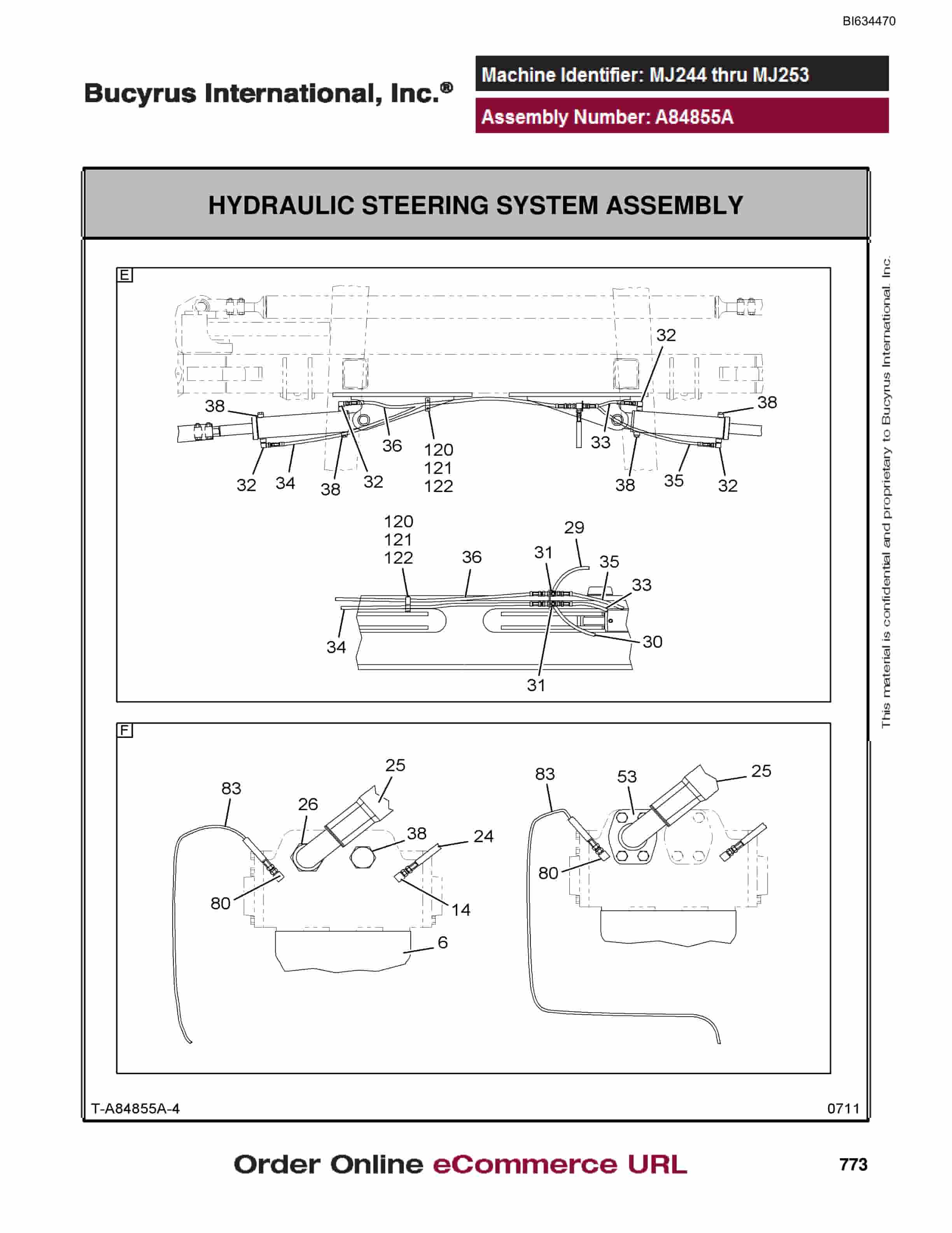 Bucyrus MT3700B Parts Catalog BI634470-5