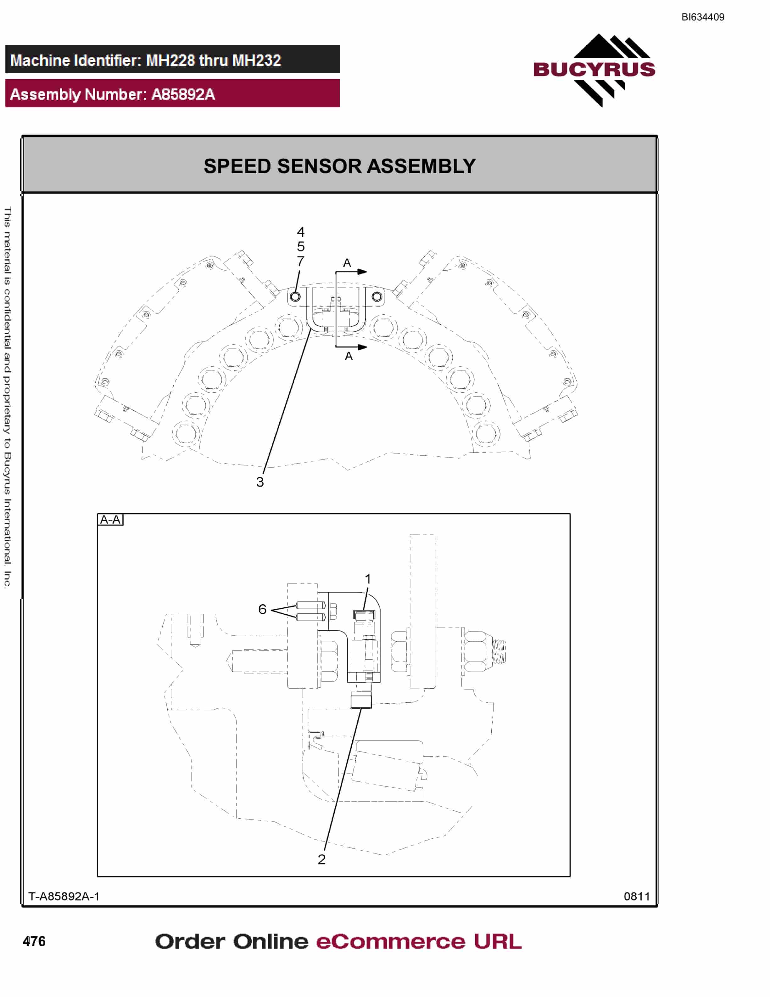 Bucyrus MT4400 AC Parts Catalog BI634409-2
