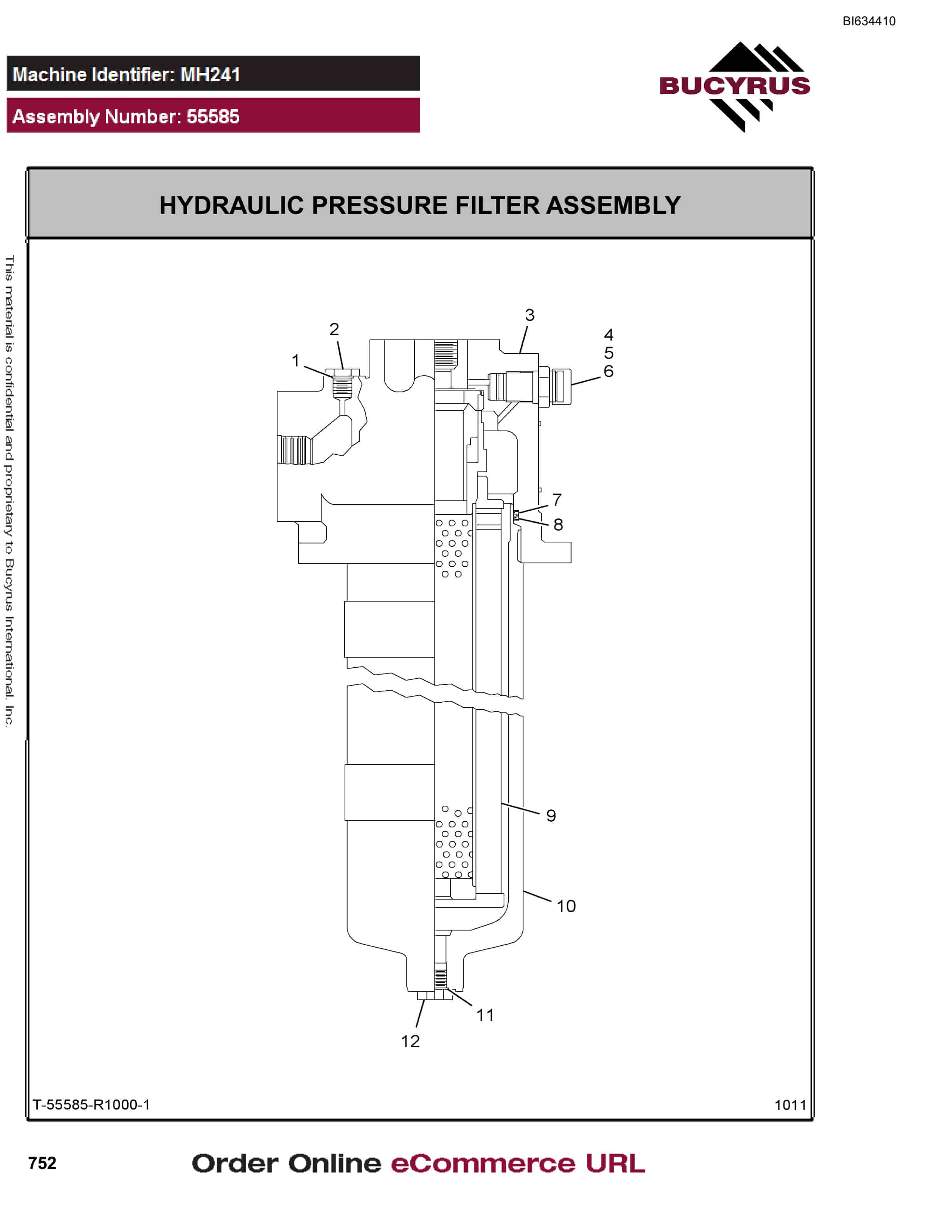 Bucyrus MT4400 AC Parts Catalog BI634410-5