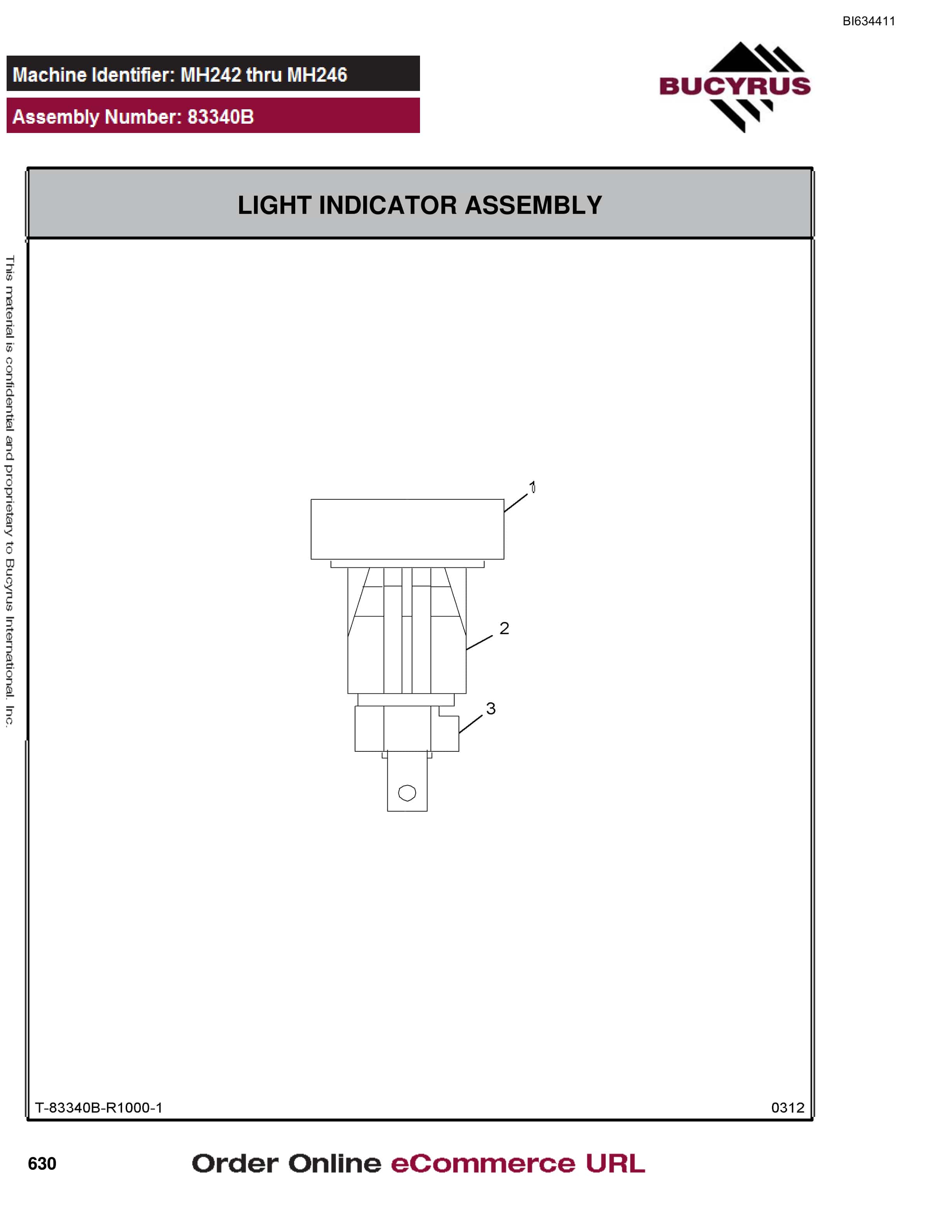 Bucyrus MT4400 AC Parts Catalog BI634411-3