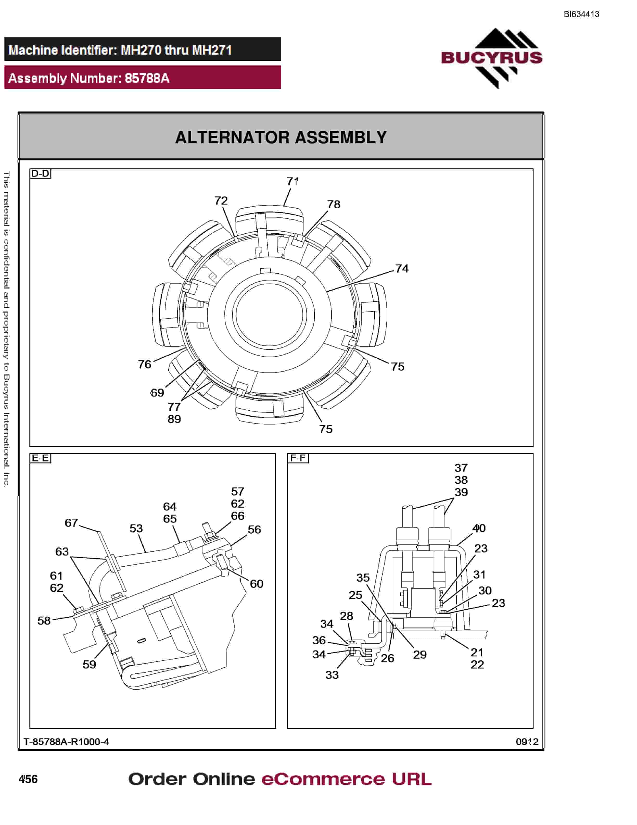 Bucyrus MT4400 AC Parts Catalog BI634413-2