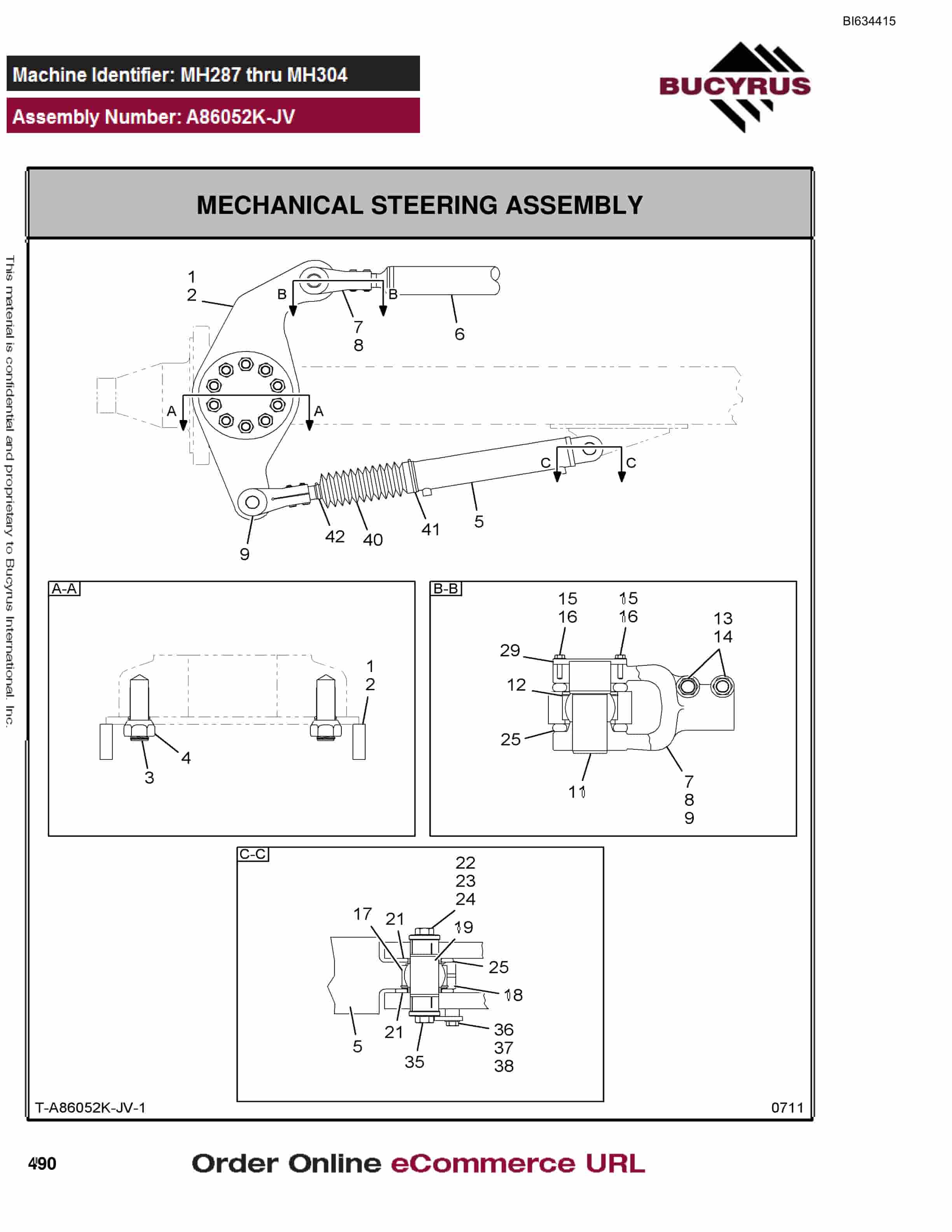 Bucyrus MT4400 AC Parts Catalog BI634415-2