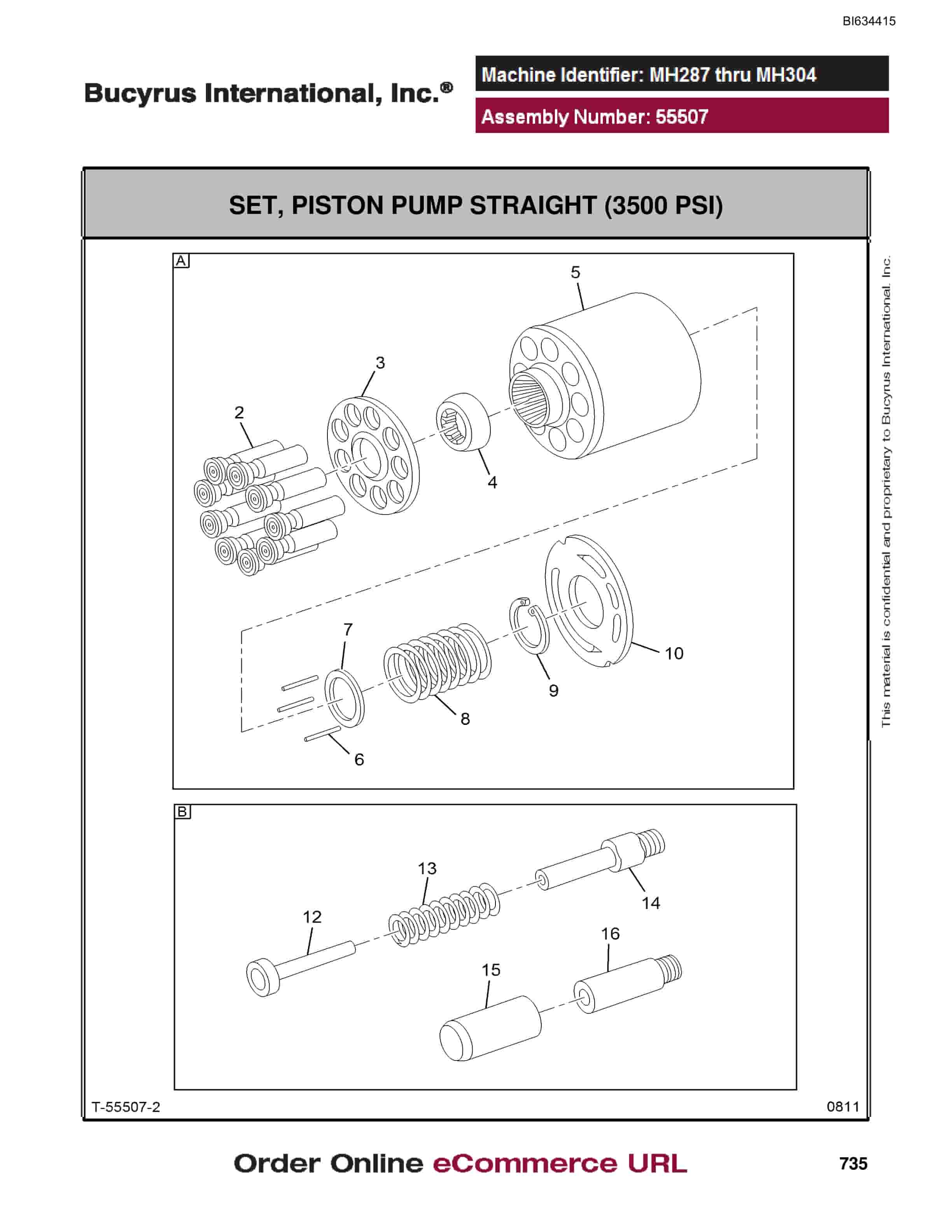 Bucyrus MT4400 AC Parts Catalog BI634415-4