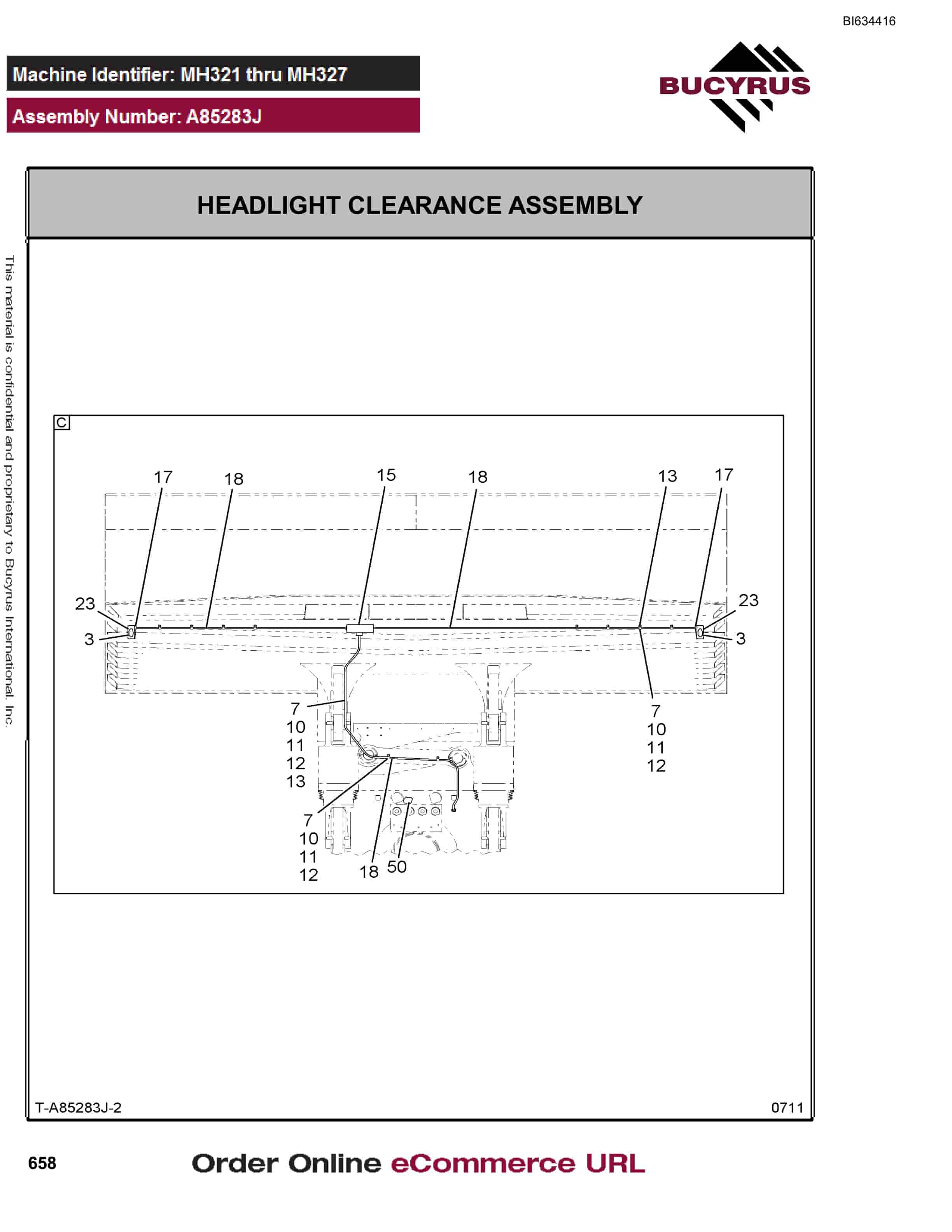 Bucyrus MT4400 AC Parts Catalog BI634416-3